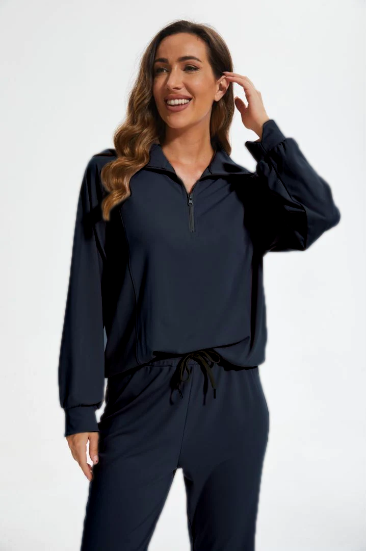 Air Half Zip Set-My Comfy Blouse