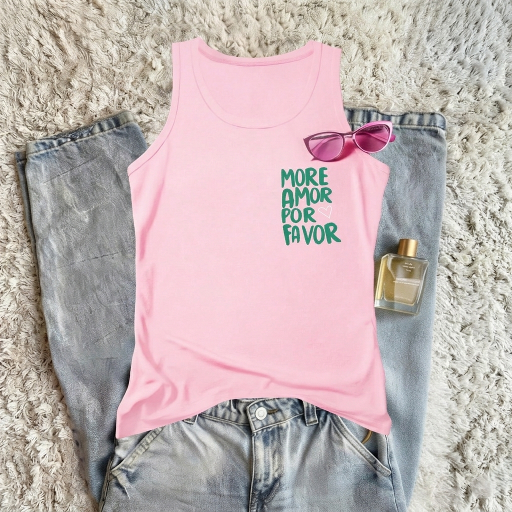 Casual Letter and Floral Print Tank Top