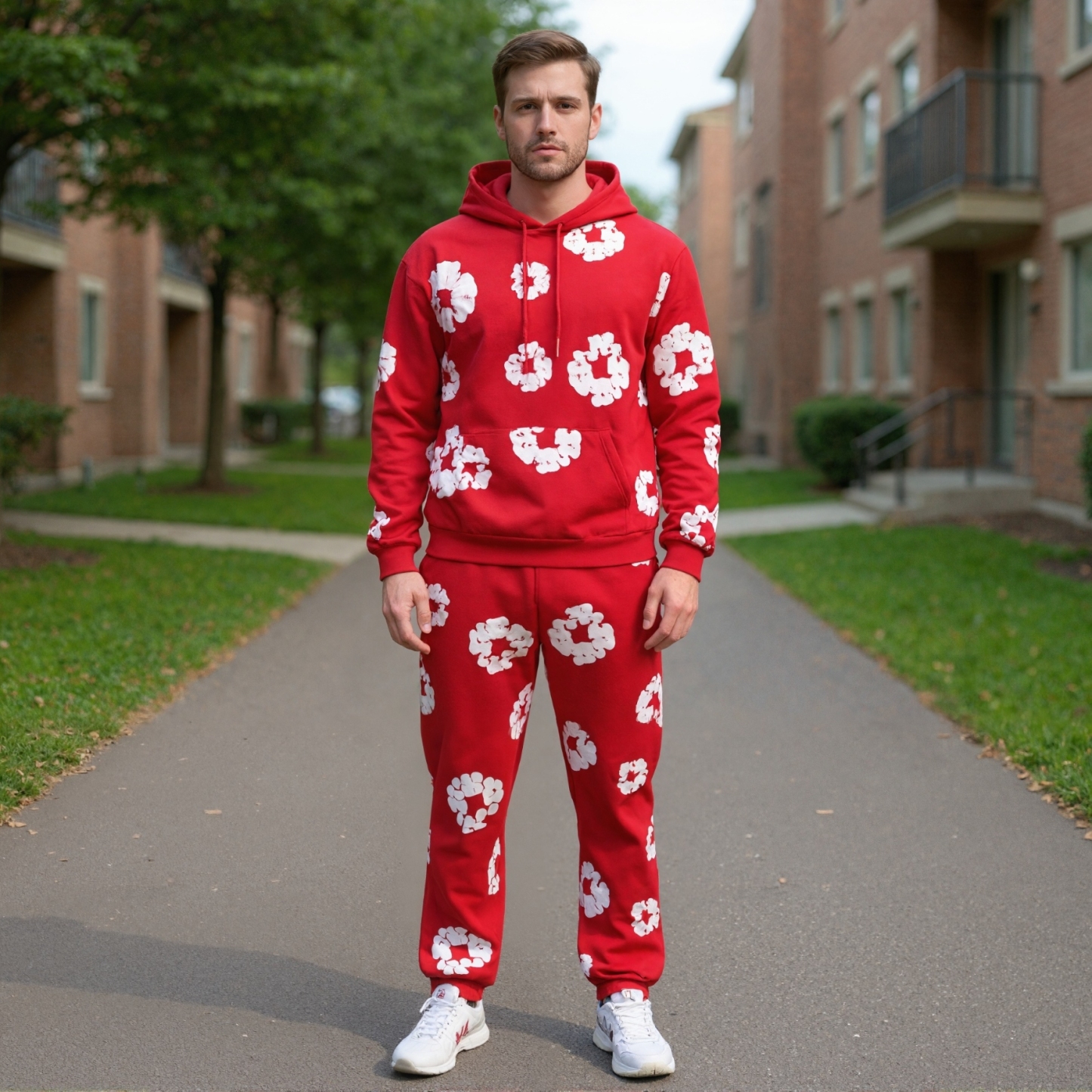 Casual Matching Hoodie and Sweatpants Outfit