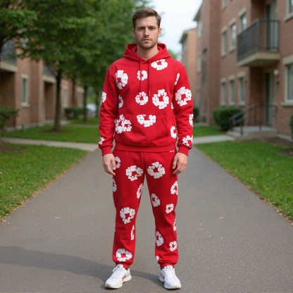 Casual Matching Hoodie and Sweatpants Outfit