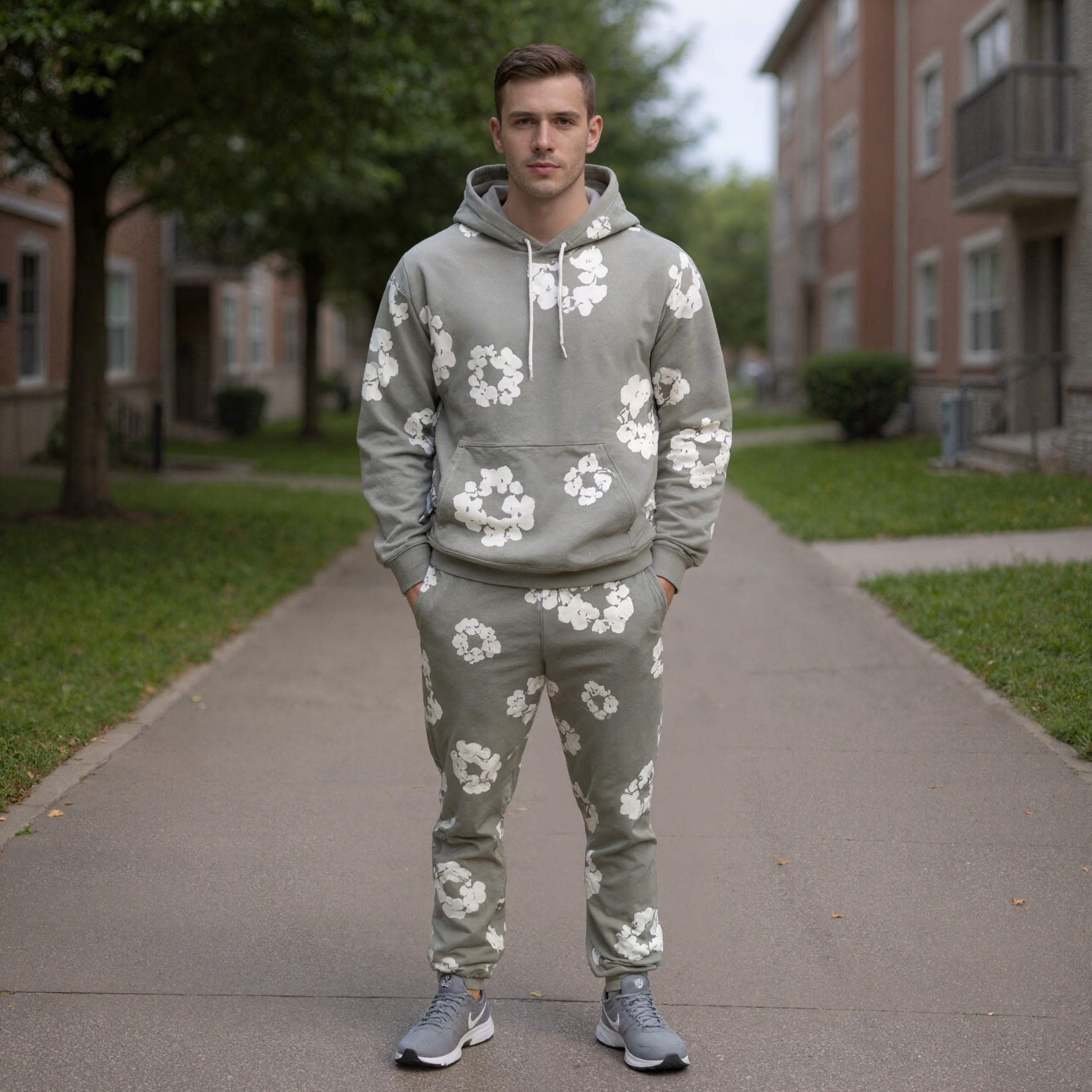 Casual Matching Hoodie and Sweatpants Outfit