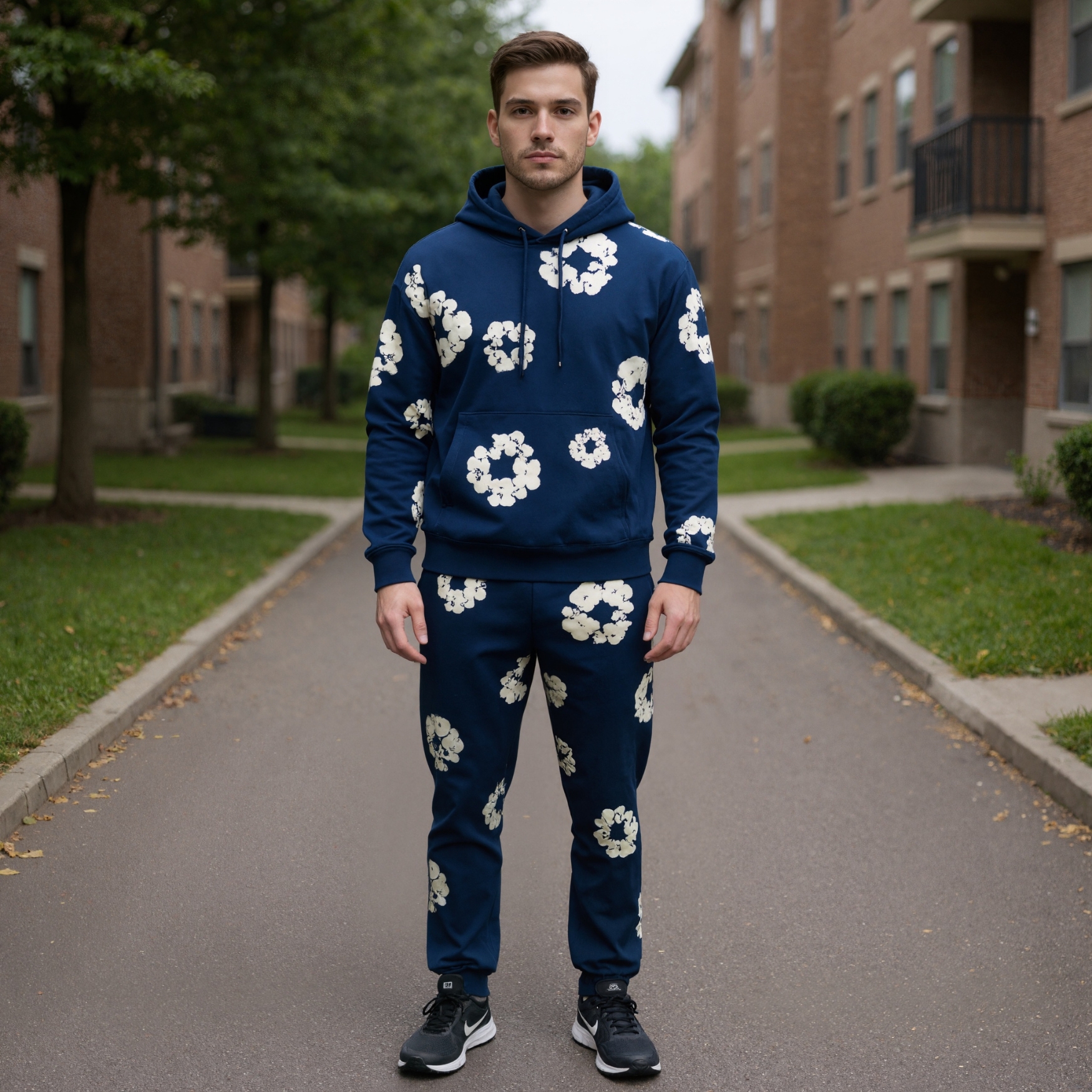 Casual Matching Hoodie and Sweatpants Outfit