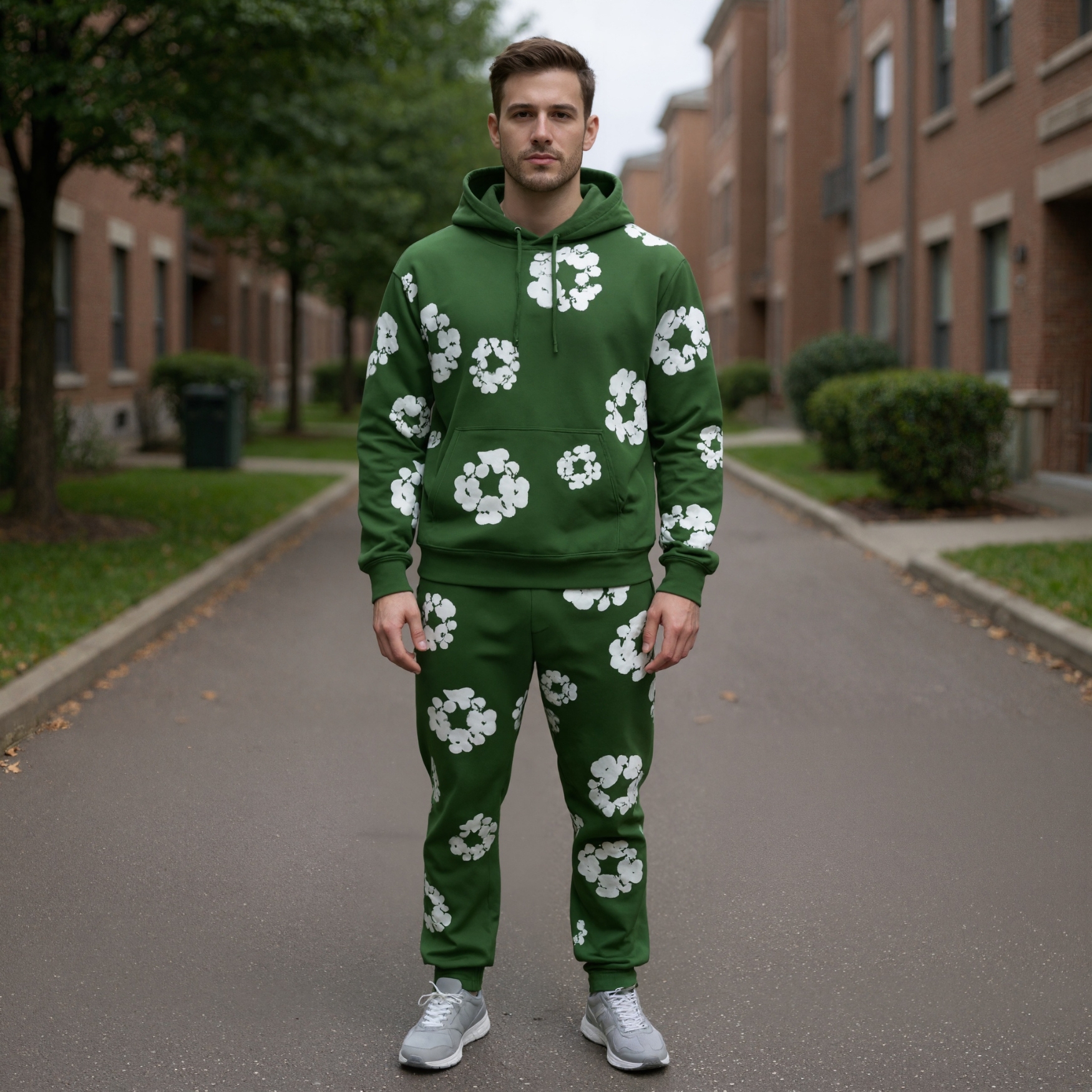 Casual Matching Hoodie and Sweatpants Outfit