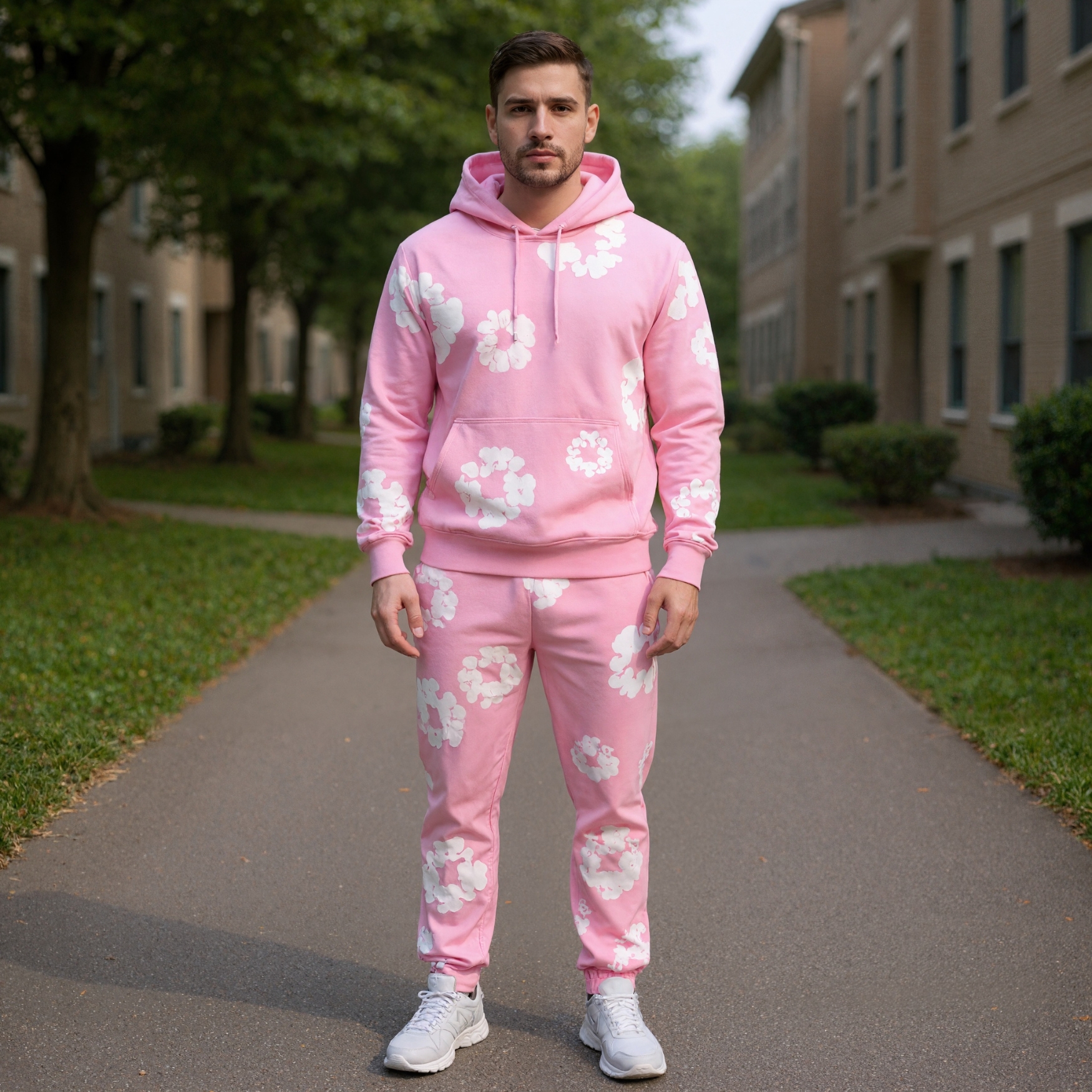 Casual Matching Hoodie and Sweatpants Outfit