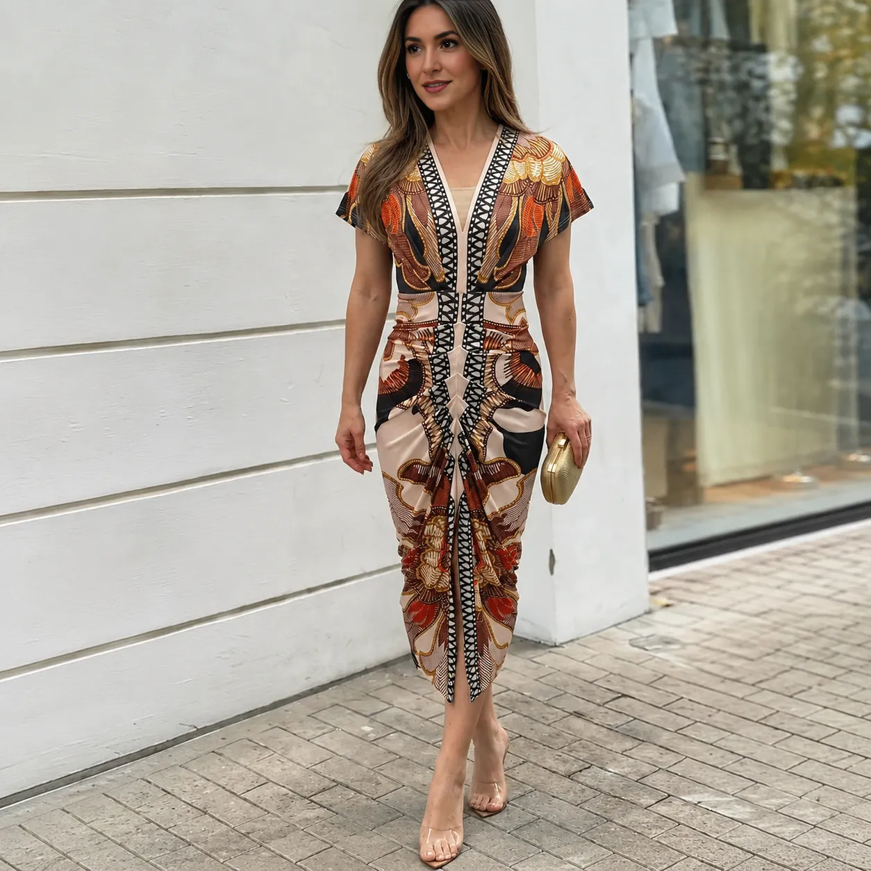 Casual Midi Bodycon Dress For Women