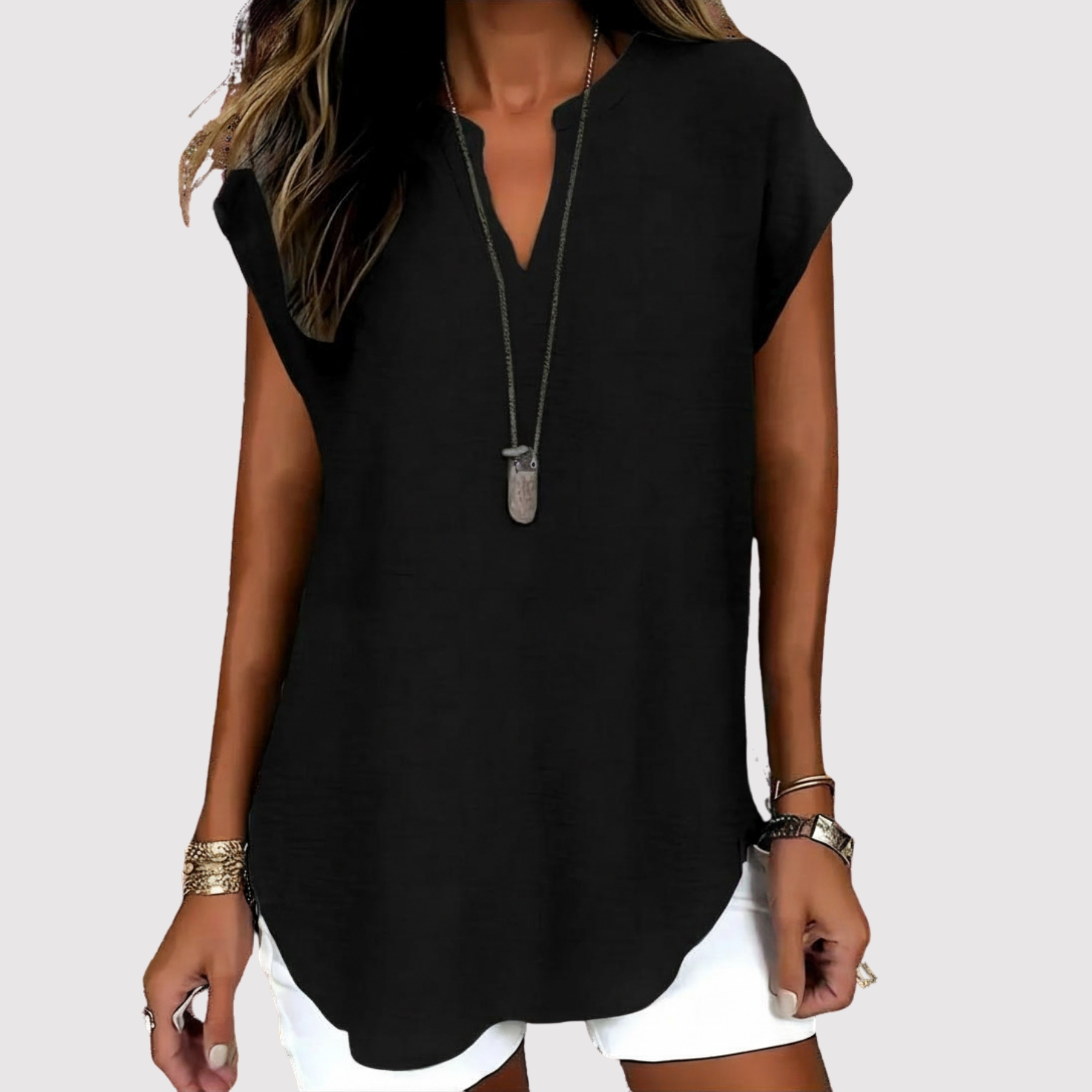 Casual Notched Design Blouse For Women