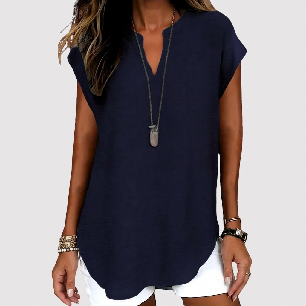 Casual Notched Design Blouse For Women