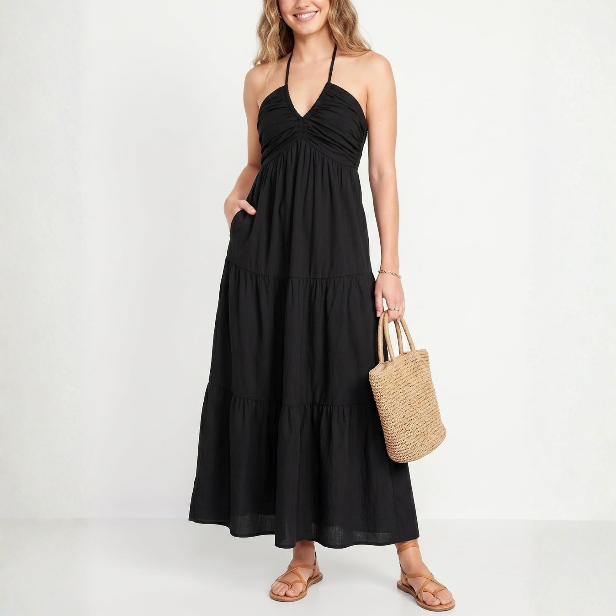 Casual Tiered Maxi Dress For Women