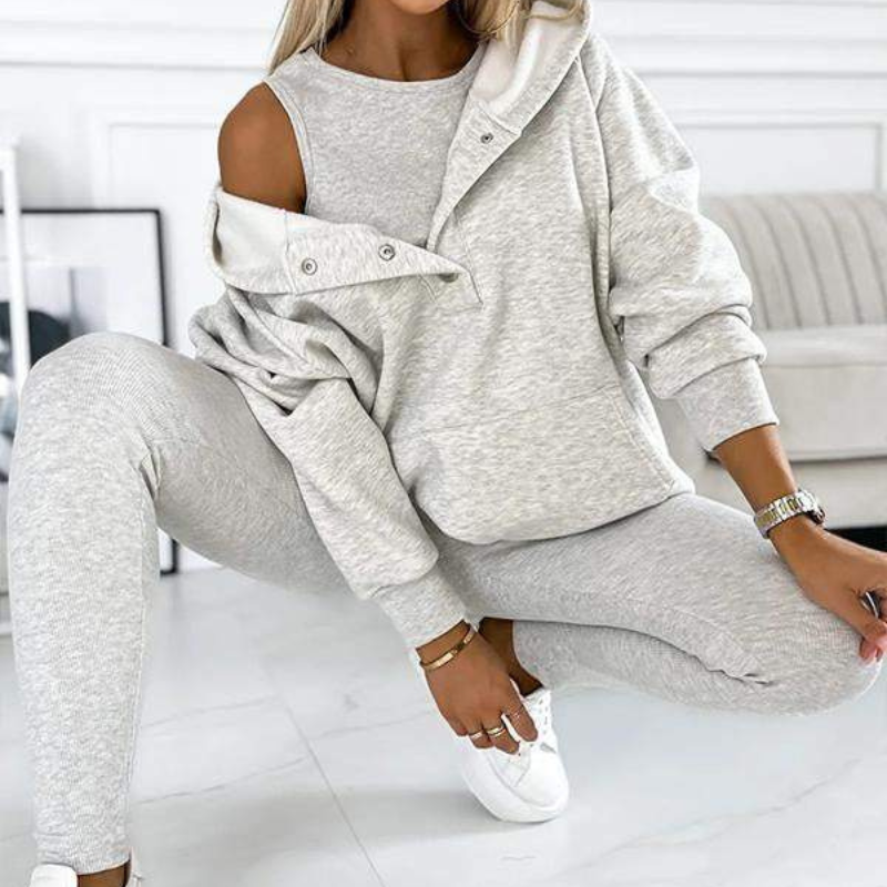 Casual Comfort Sweatshirt Suit-My Comfy Blouse