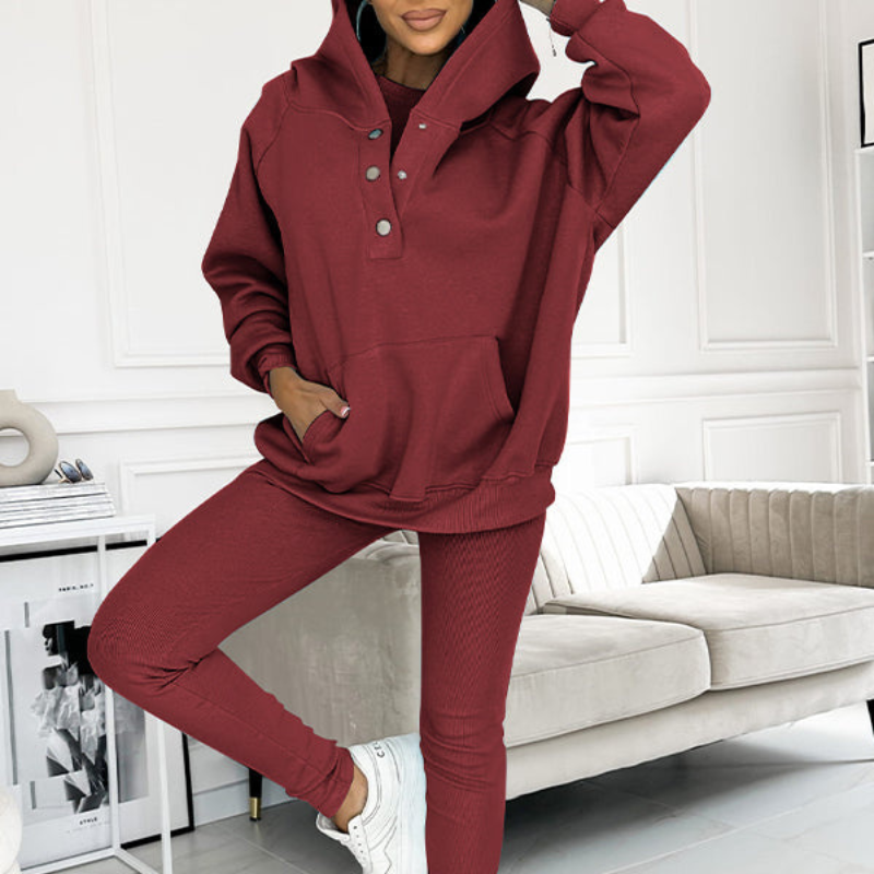Casual Comfort Sweatshirt Suit-My Comfy Blouse