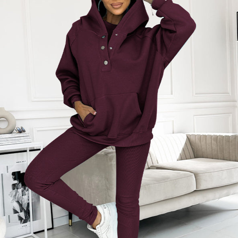 Casual Comfort Sweatshirt Suit-My Comfy Blouse