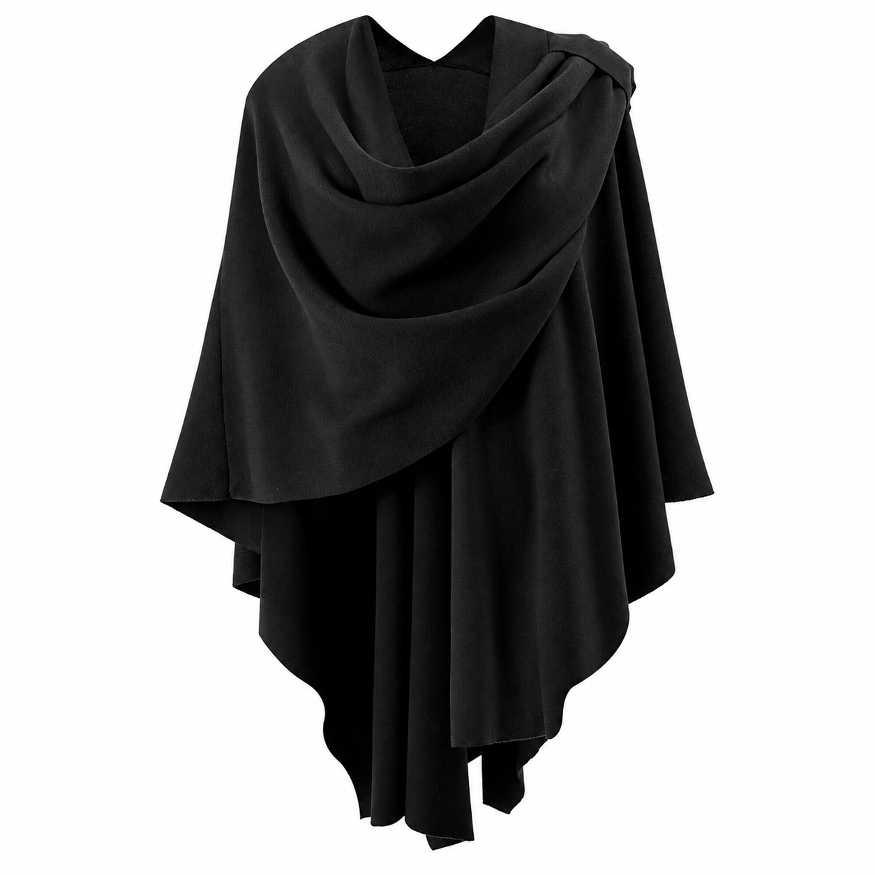 Casual Cross Front Poncho Shawl Wrap For Women