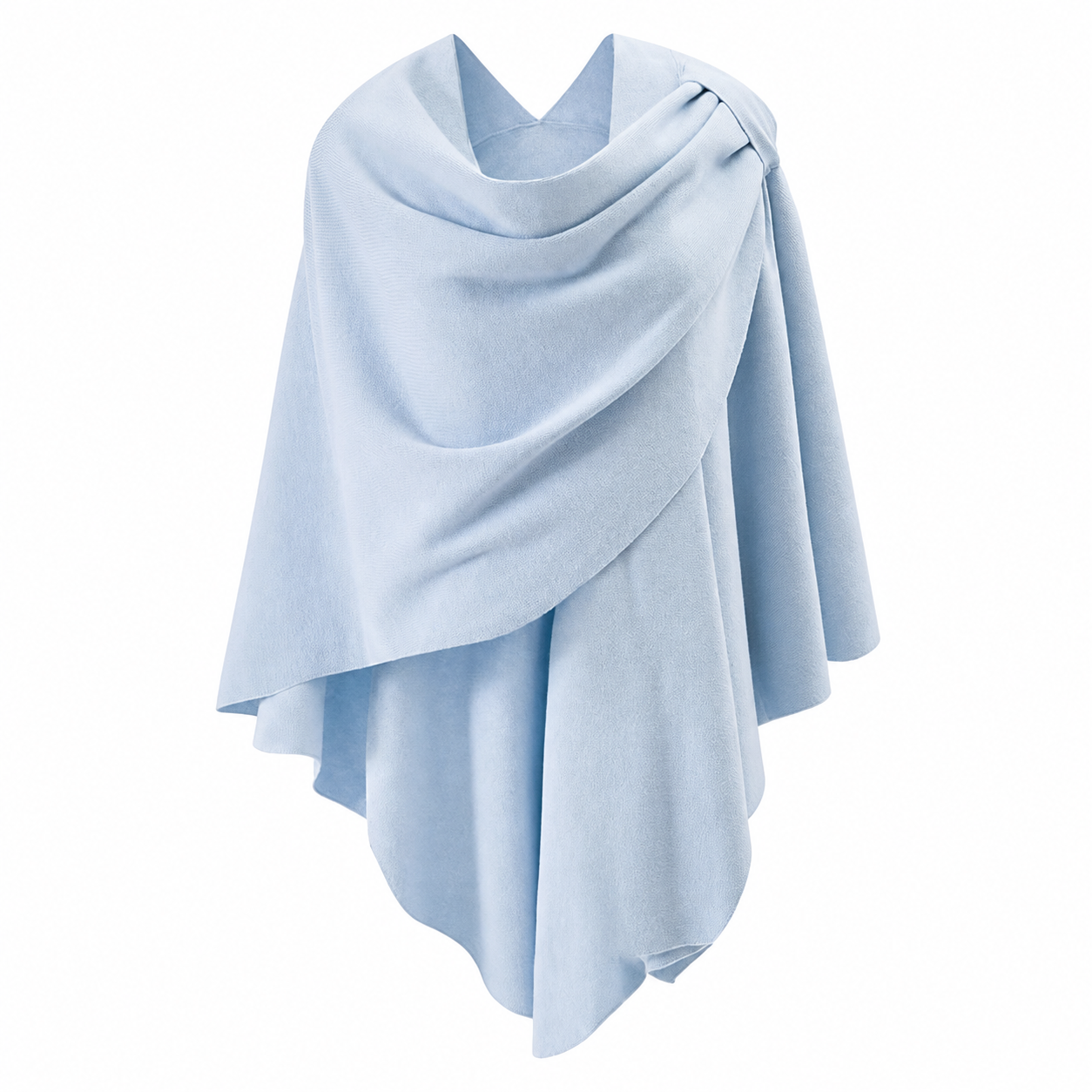 Casual Cross Front Poncho Shawl Wrap For Women