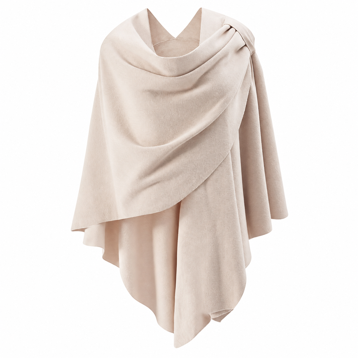 Casual Cross Front Poncho Shawl Wrap For Women
