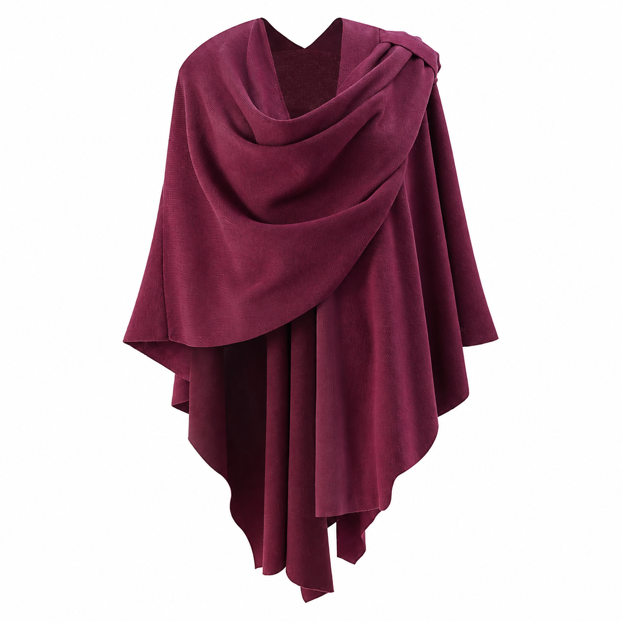 Casual Cross Front Poncho Shawl Wrap For Women