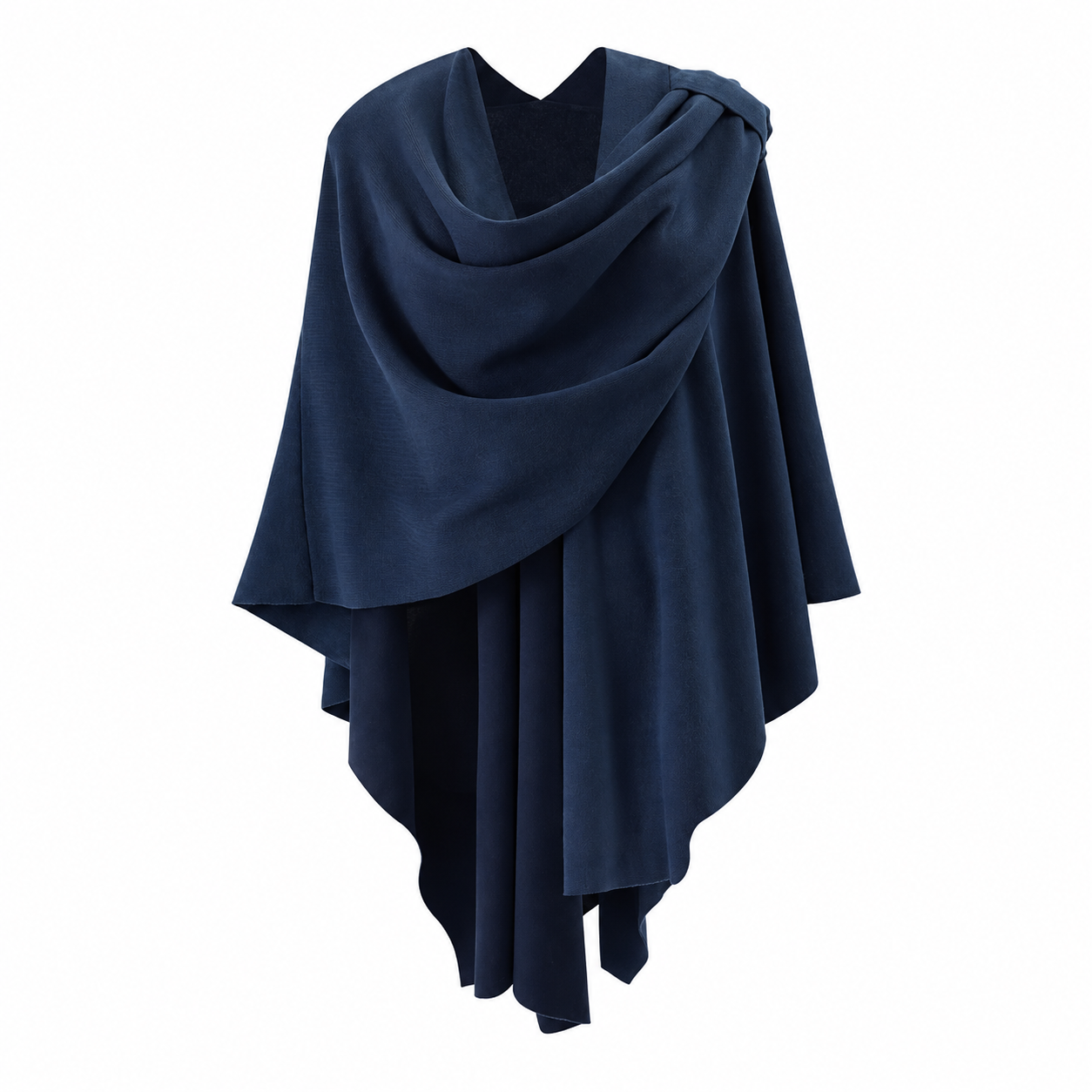 Casual Cross Front Poncho Shawl Wrap For Women
