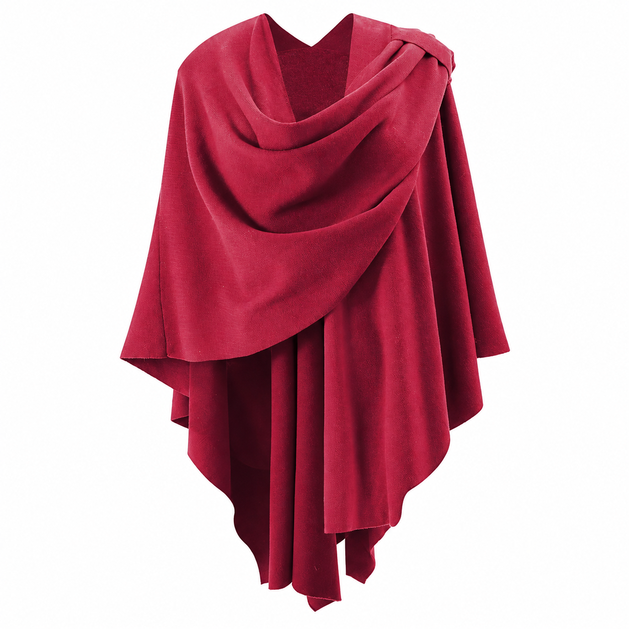 Casual Cross Front Poncho Shawl Wrap For Women