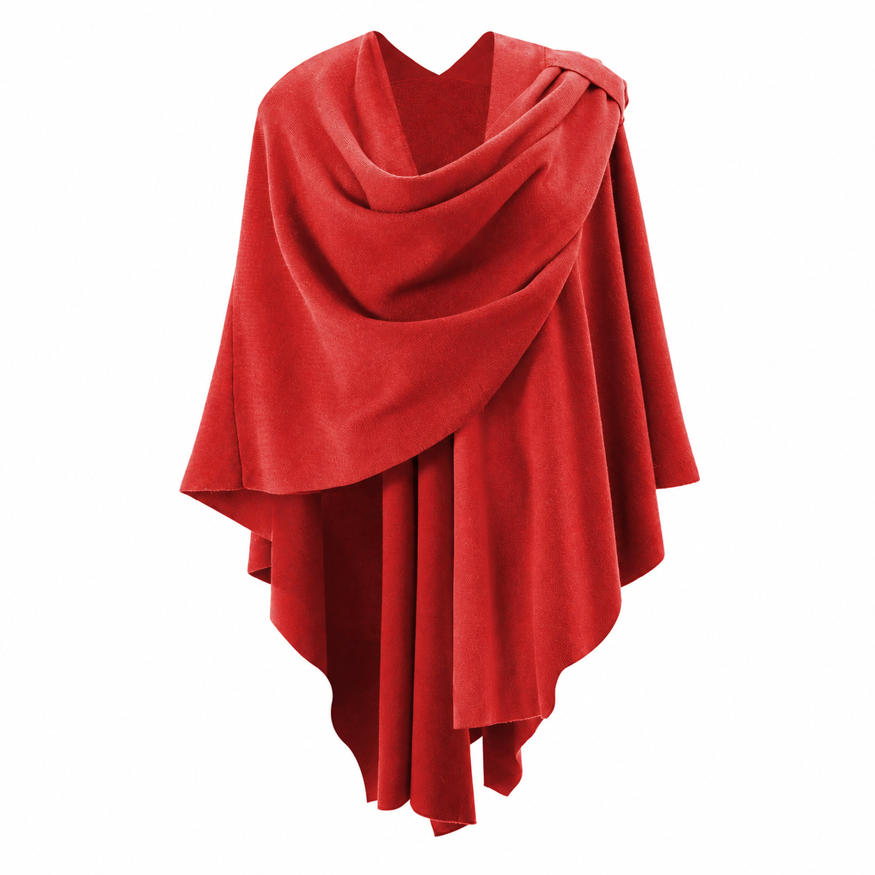 Casual Cross Front Poncho Shawl Wrap For Women