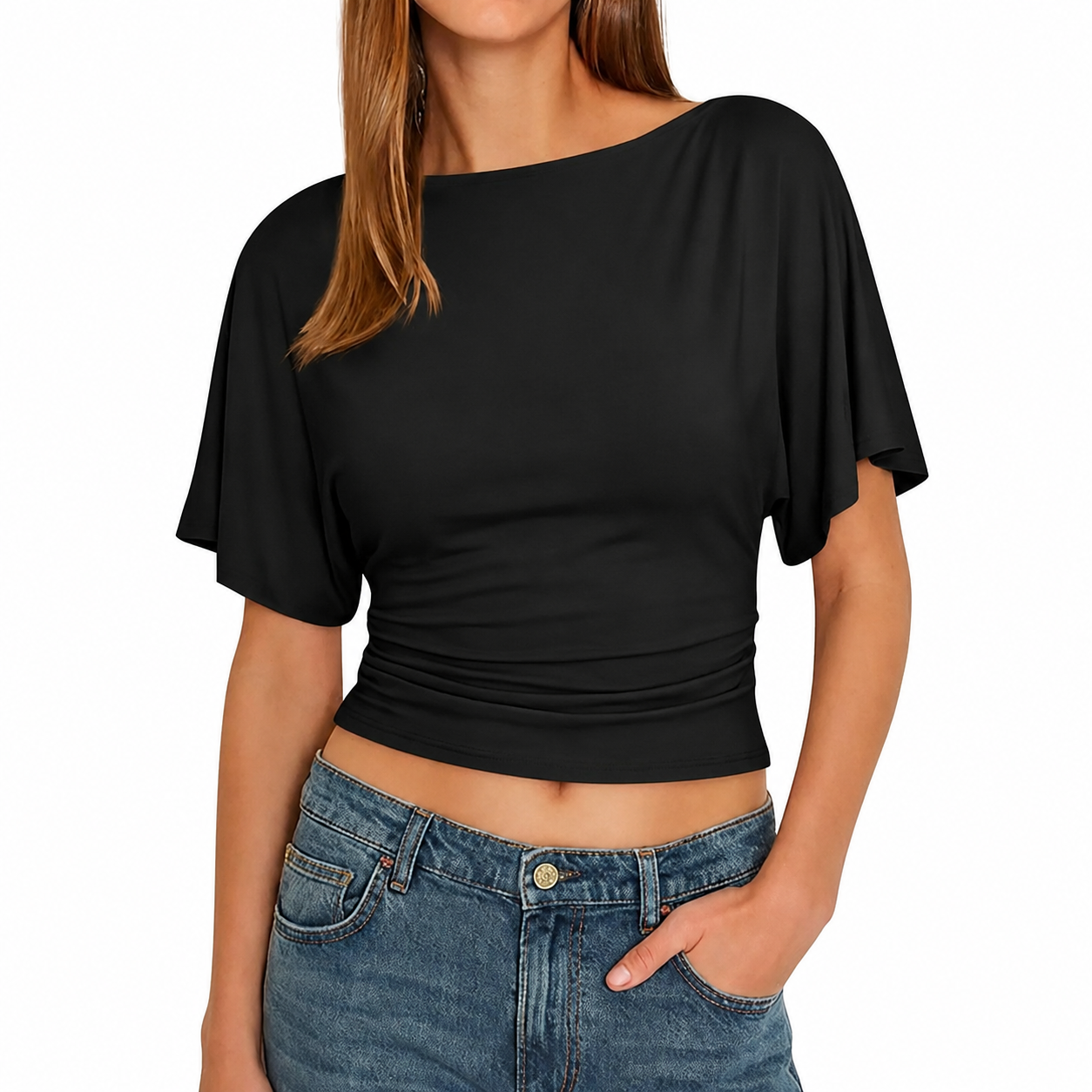 Summer Wrap Short Sleeve Top For Women