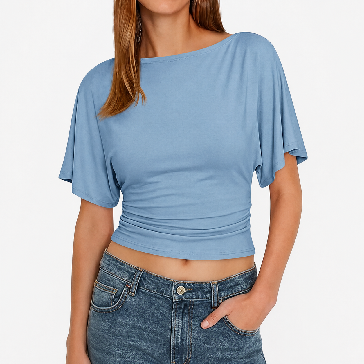 Summer Wrap Short Sleeve Top For Women