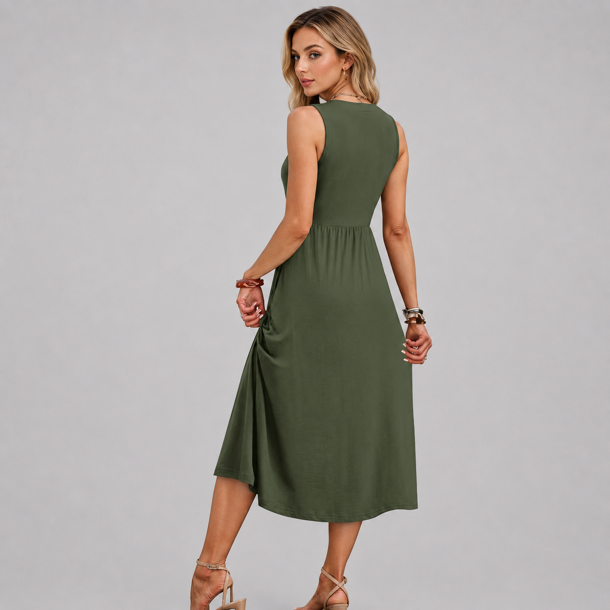Summer Maxi Beach Vacation Sundress With Pockets For Women