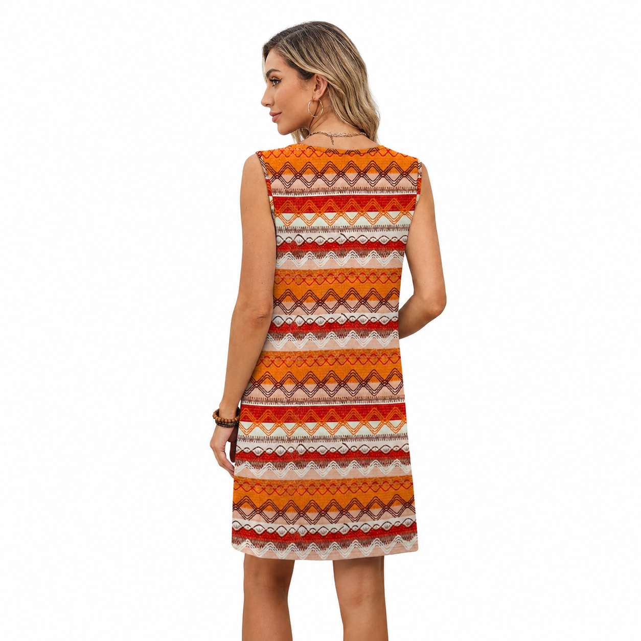 Summer Spring Fashion Lace Tank Dress With Pockets For Women