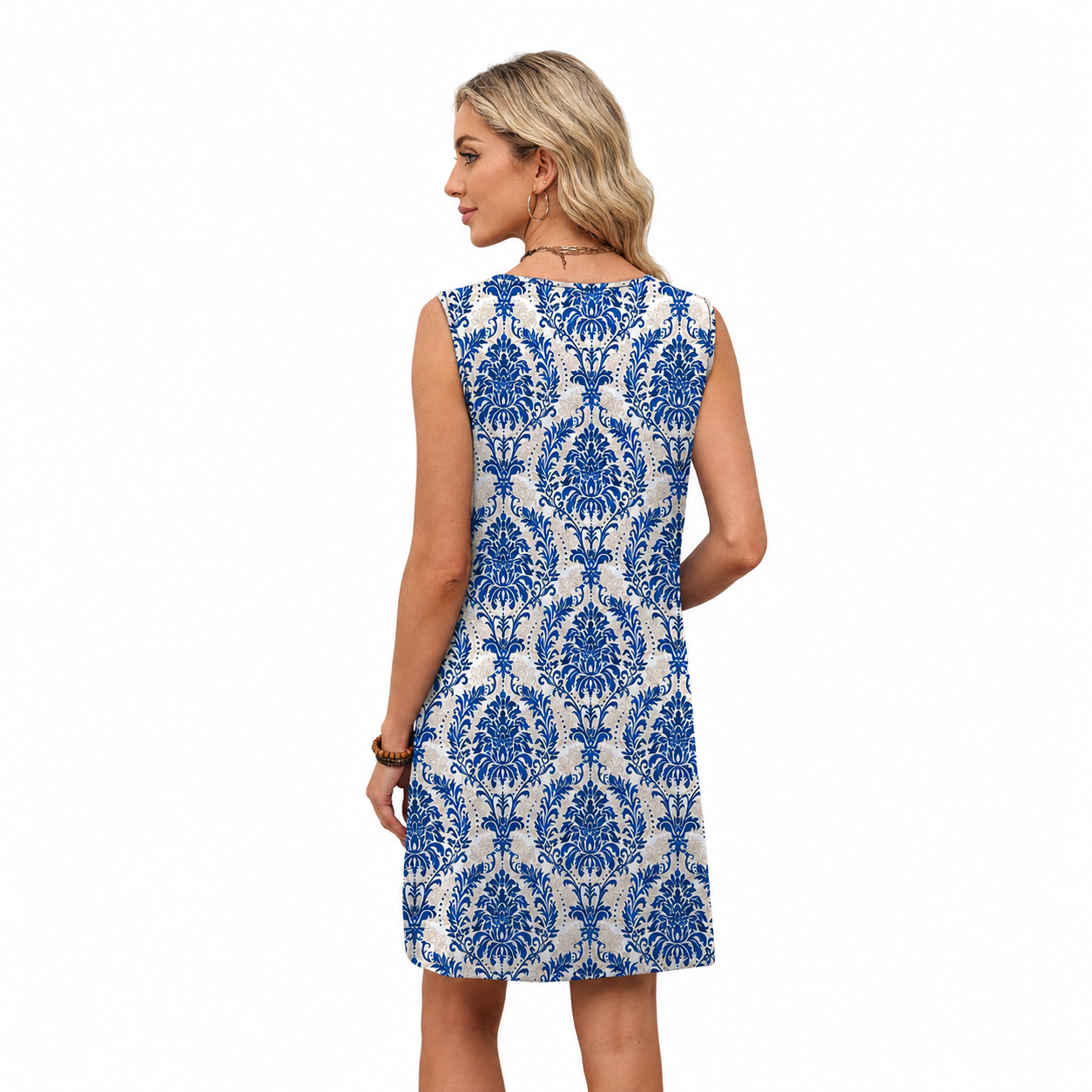 Summer Spring Fashion Lace Tank Dress With Pockets For Women