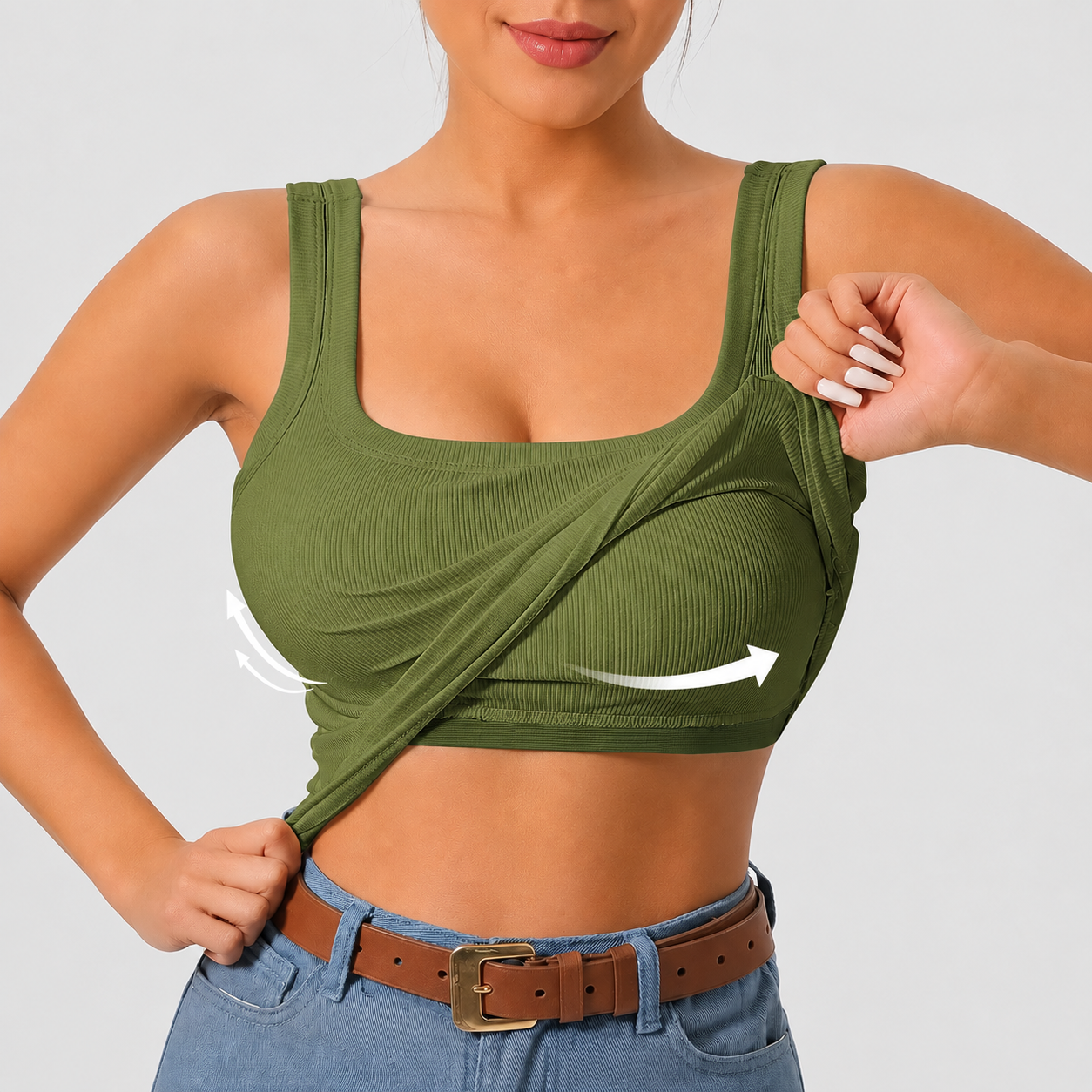Slim Fit Removable Pad Layering Vest For Women