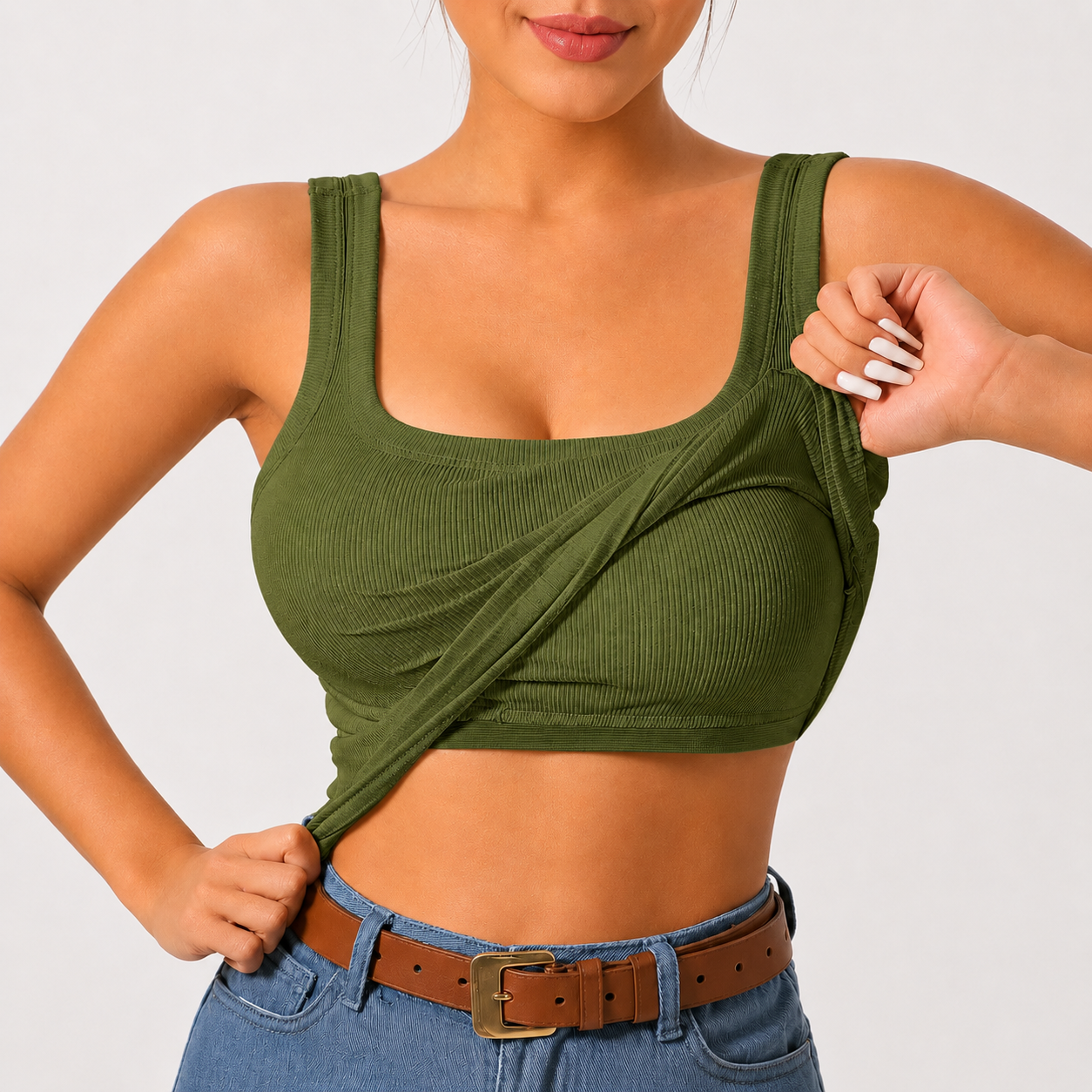 Slim Fit Removable Pad Layering Vest For Women