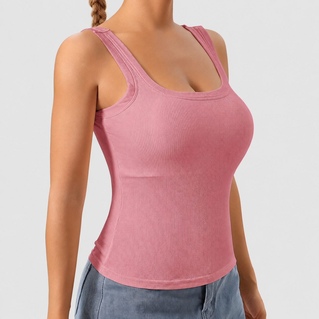 Slim Fit Removable Pad Layering Vest For Women