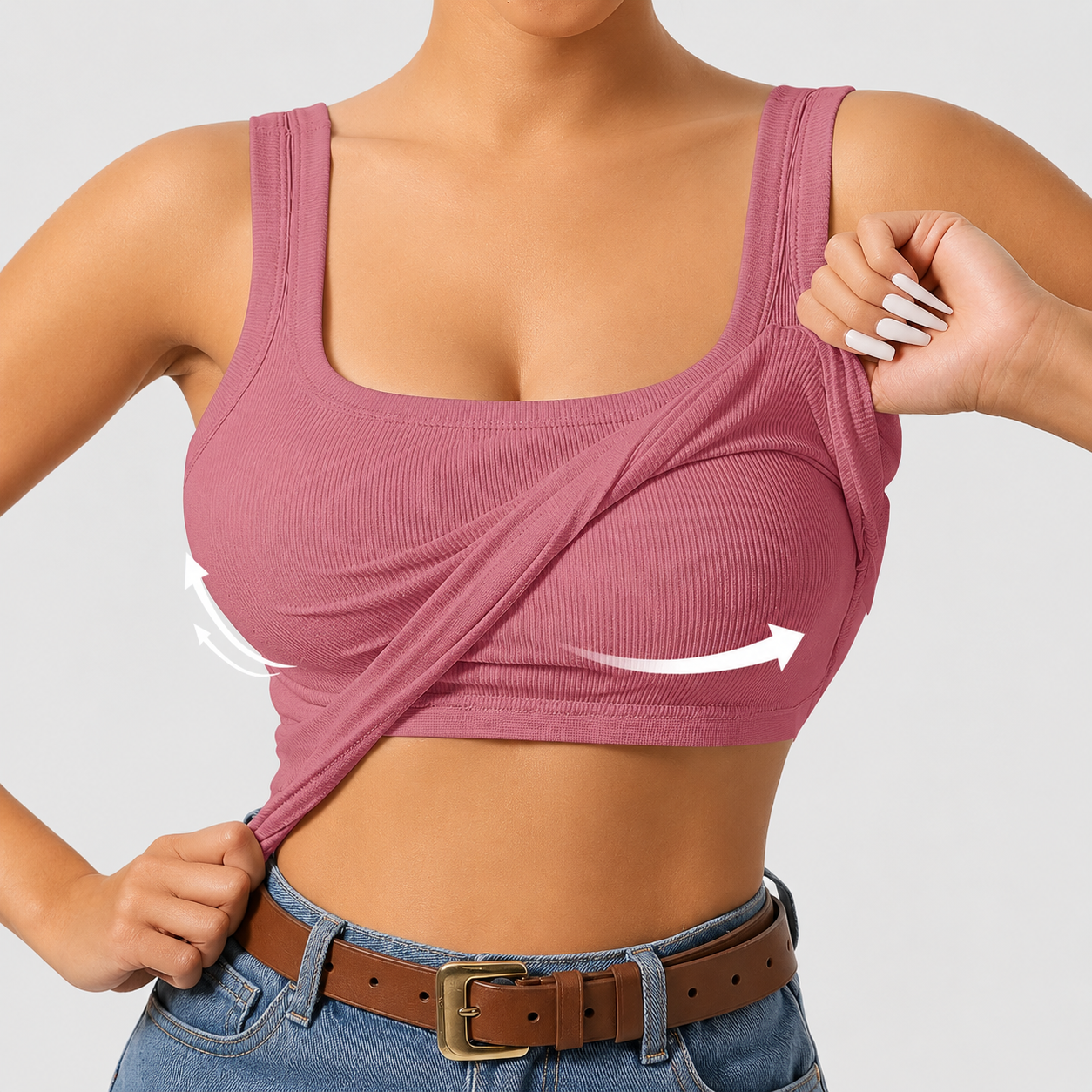 Slim Fit Removable Pad Layering Vest For Women