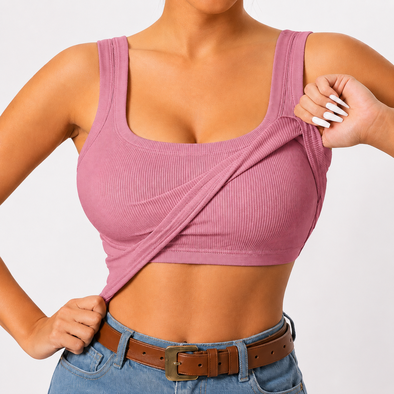 Slim Fit Removable Pad Layering Vest For Women