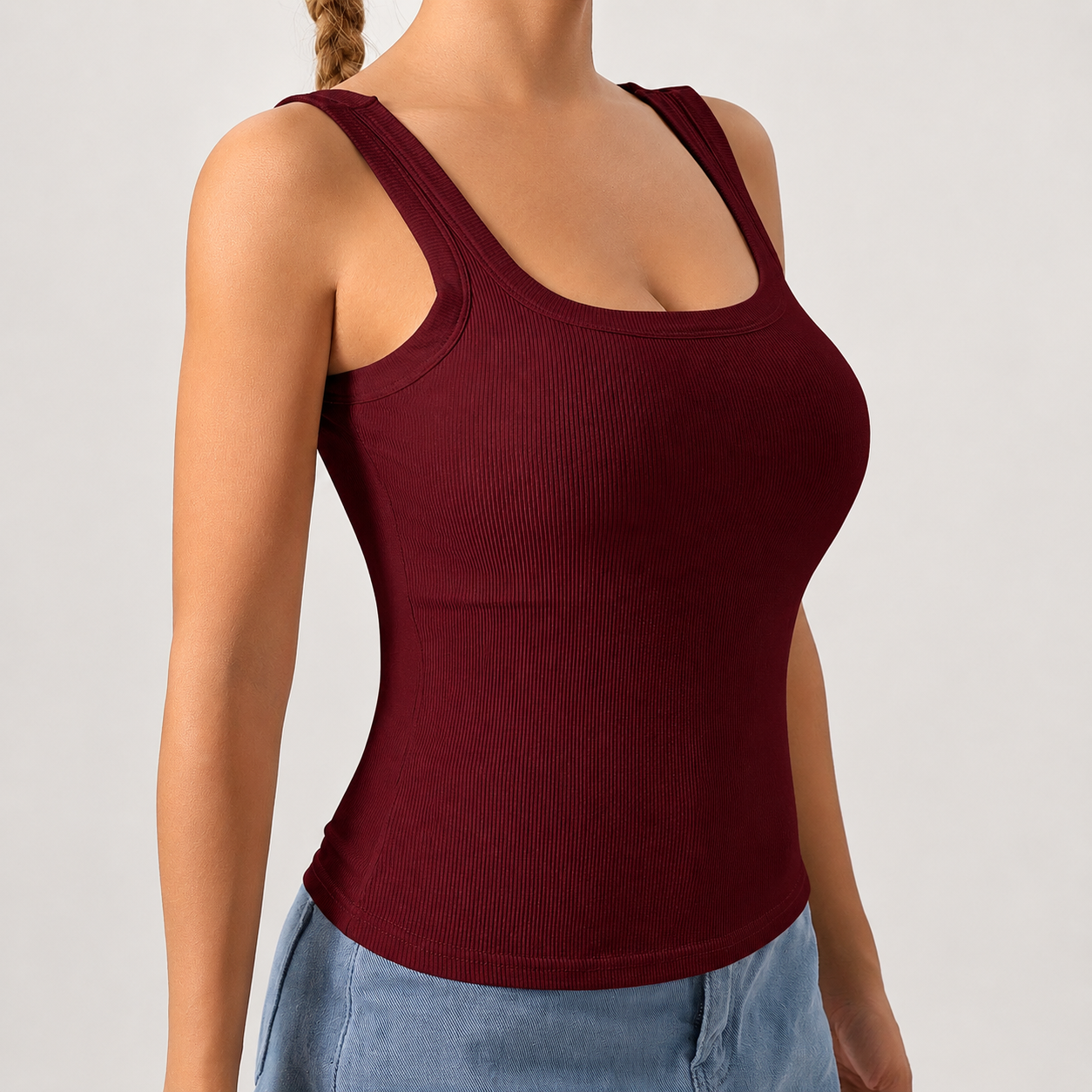 Slim Fit Removable Pad Layering Vest For Women
