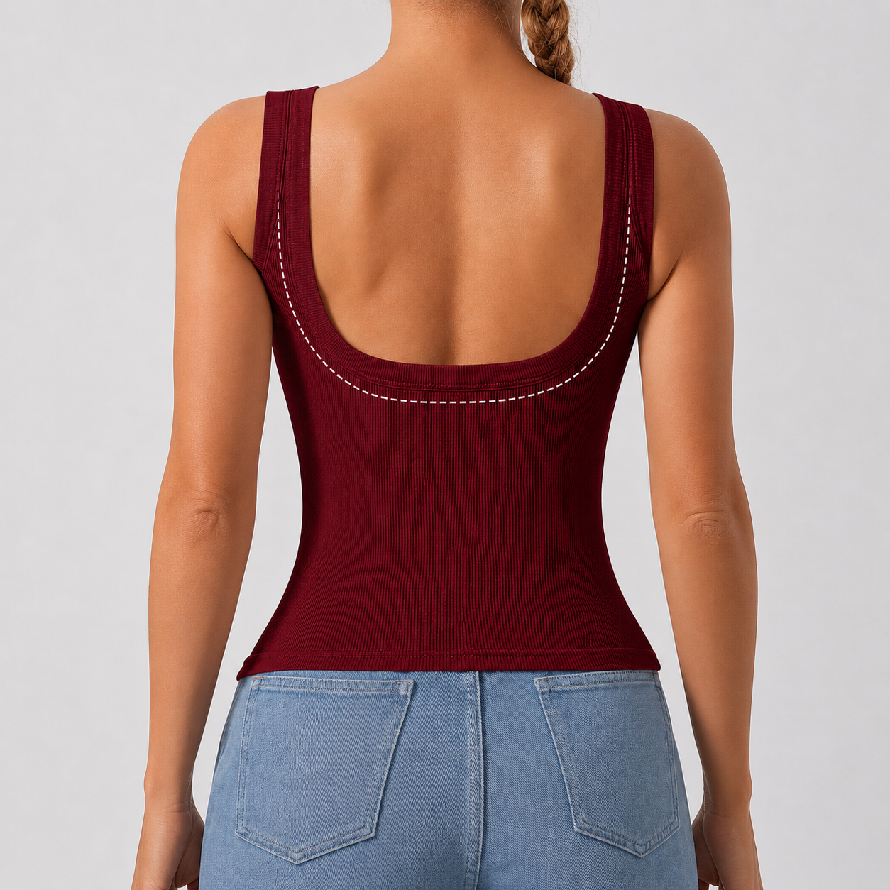Slim Fit Removable Pad Layering Vest For Women
