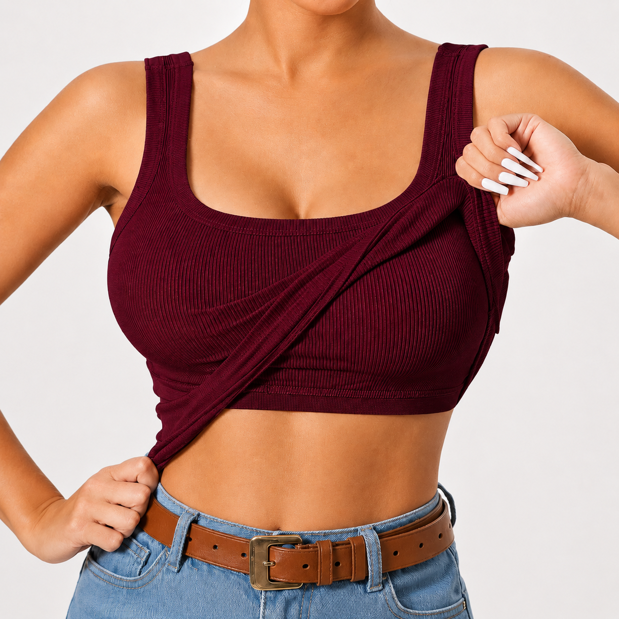 Slim Fit Removable Pad Layering Vest For Women