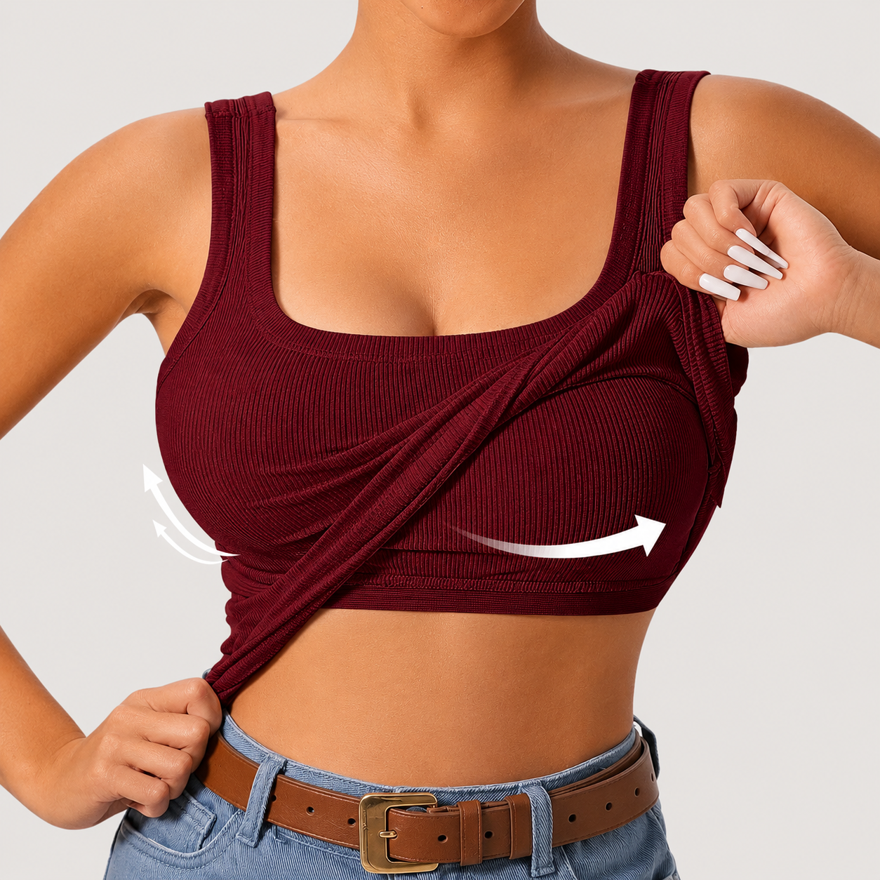 Slim Fit Removable Pad Layering Vest For Women
