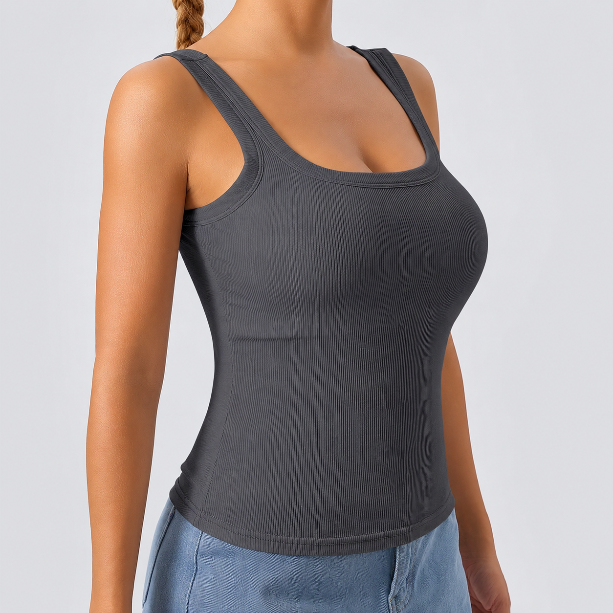 Slim Fit Removable Pad Layering Vest For Women