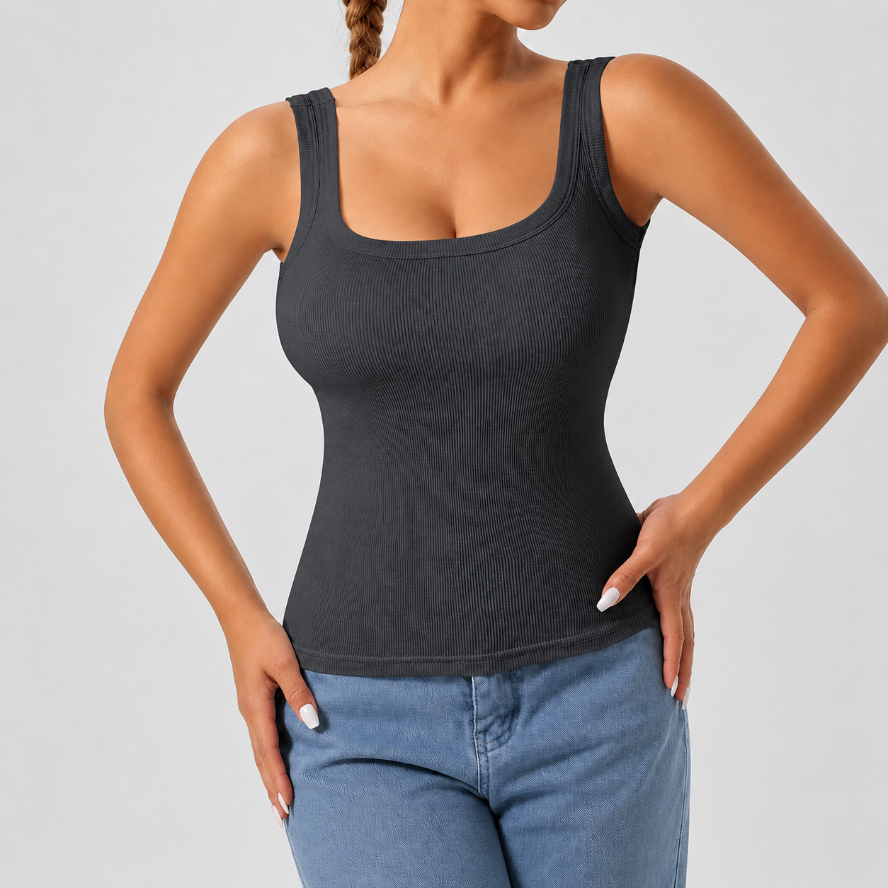 Slim Fit Removable Pad Layering Vest For Women