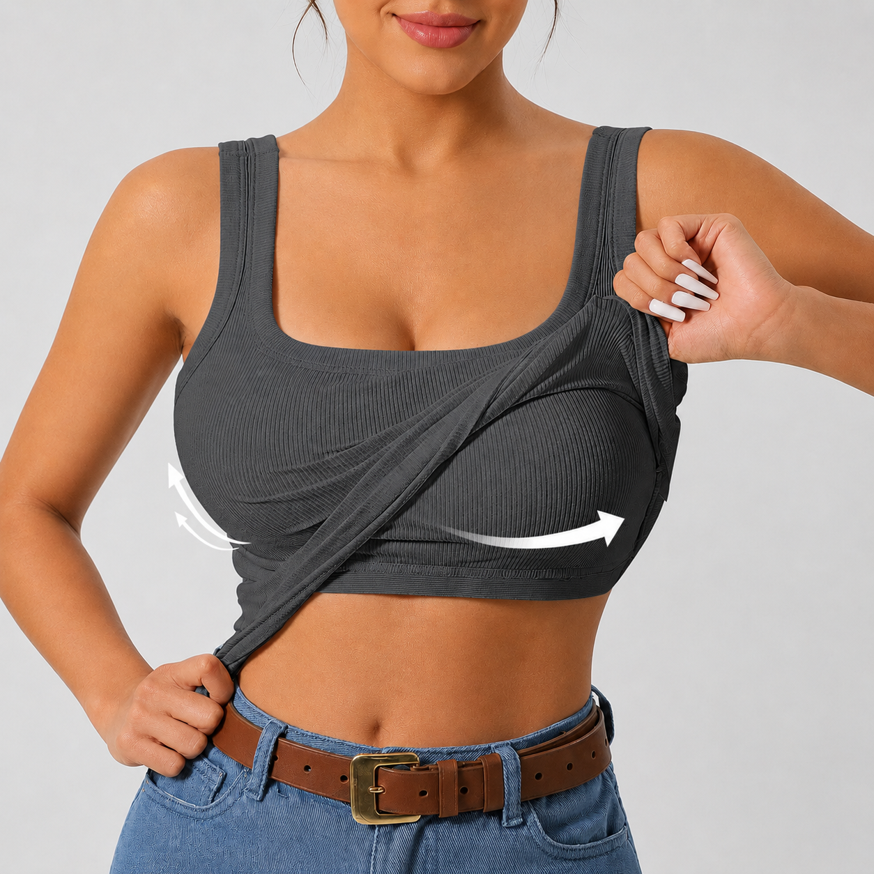 Slim Fit Removable Pad Layering Vest For Women