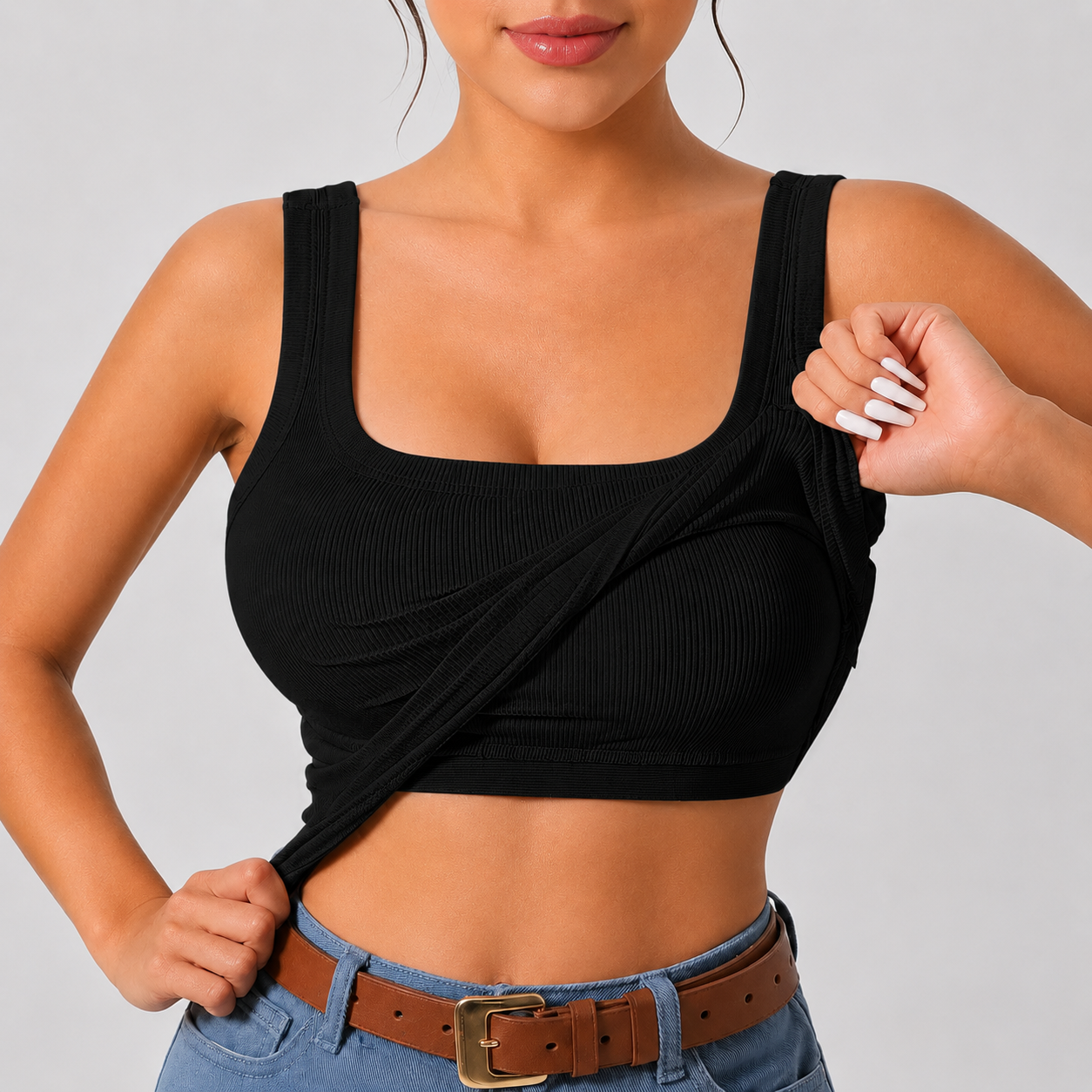 Slim Fit Removable Pad Layering Vest For Women