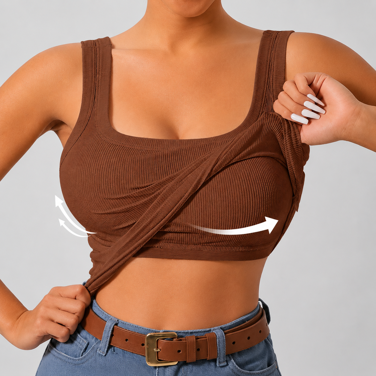 Slim Fit Removable Pad Layering Vest For Women