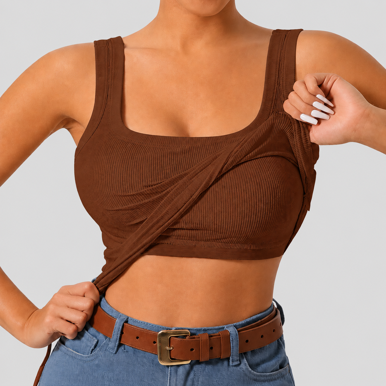 Slim Fit Removable Pad Layering Vest For Women