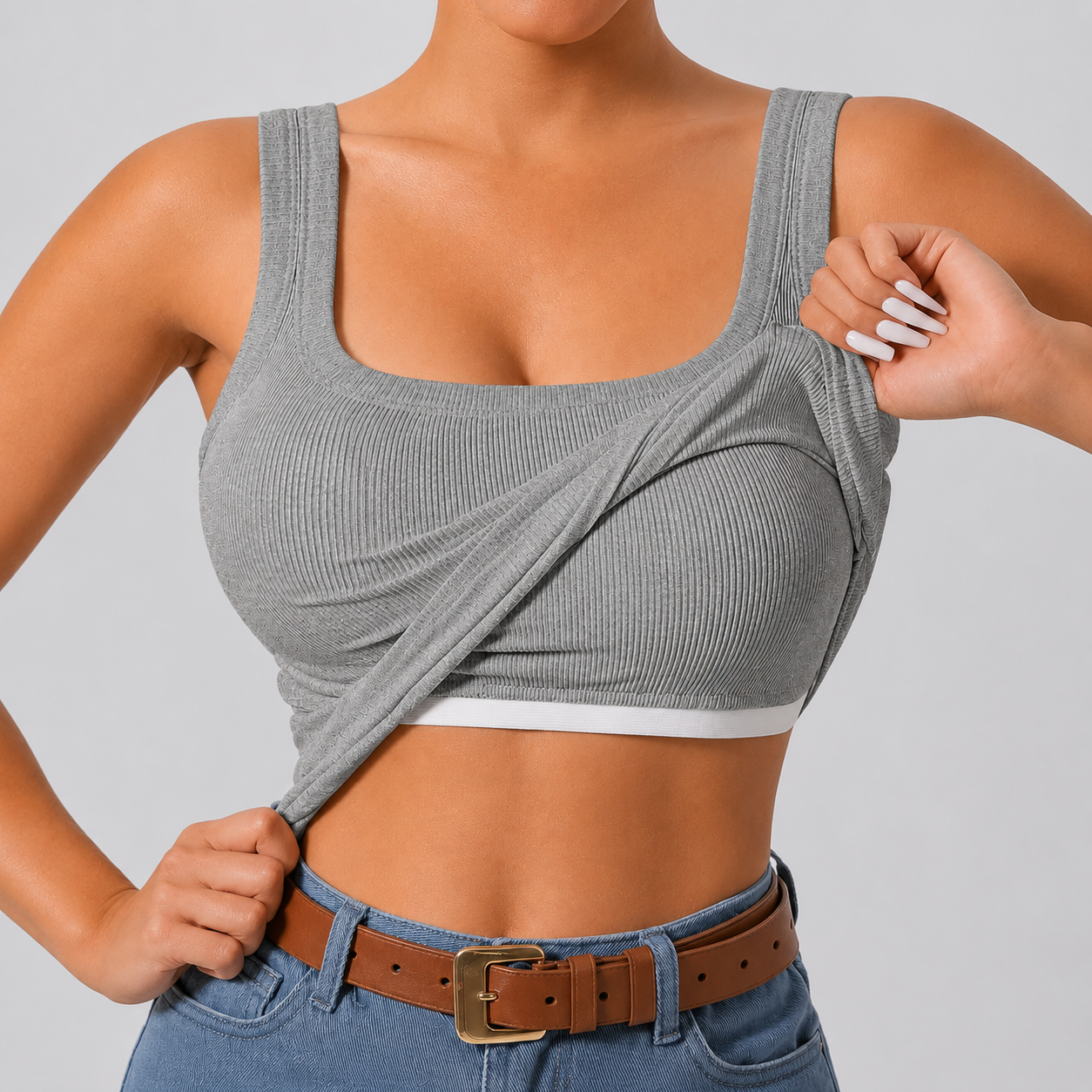 Slim Fit Removable Pad Layering Vest For Women