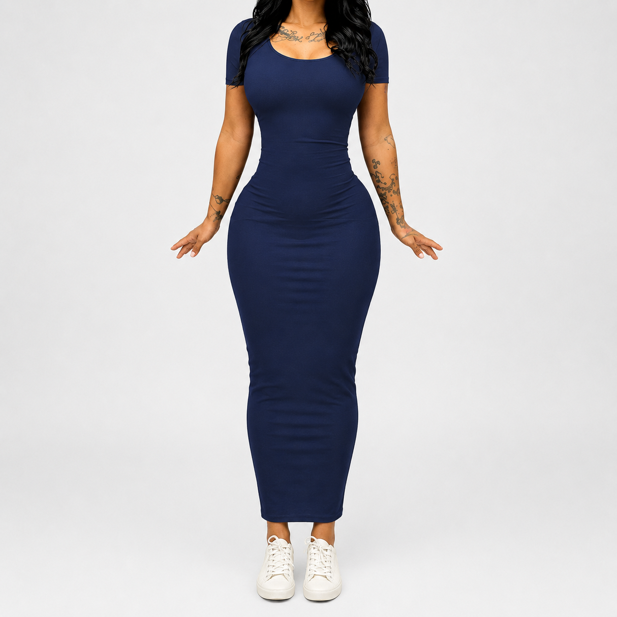Casual Fitted Bodycon Short Sleeve Dress For Women