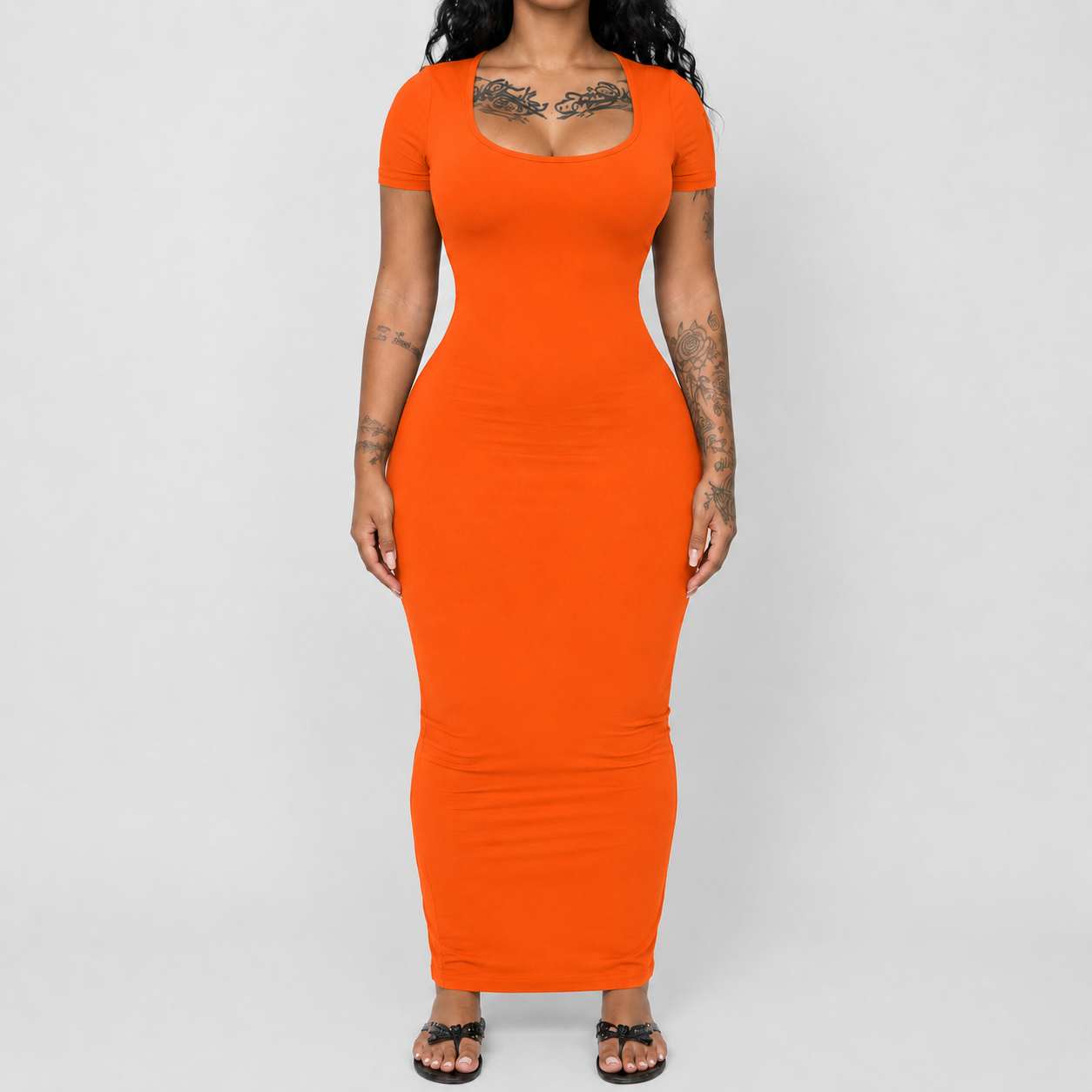 Casual Fitted Bodycon Short Sleeve Dress For Women