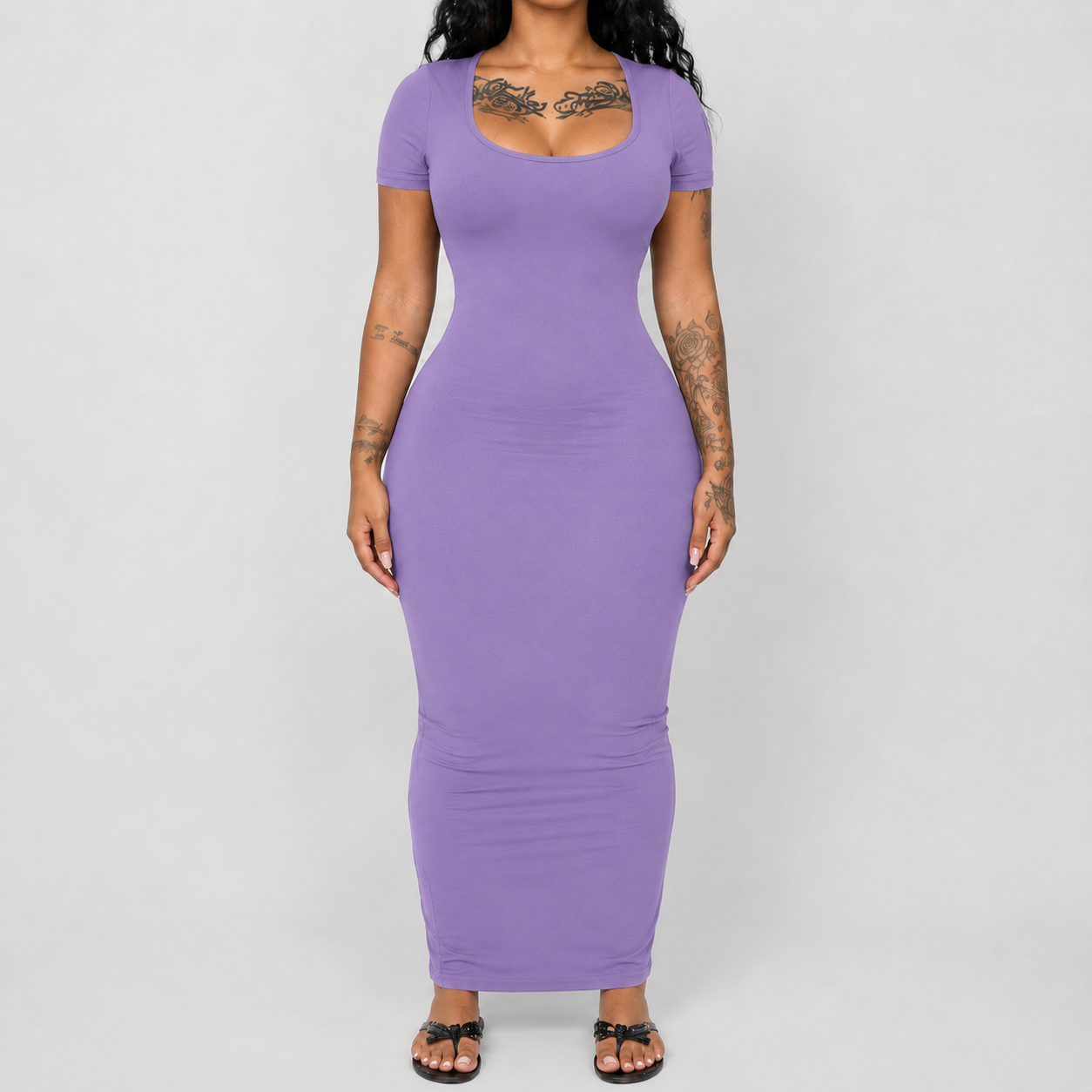 Casual Fitted Bodycon Short Sleeve Dress For Women