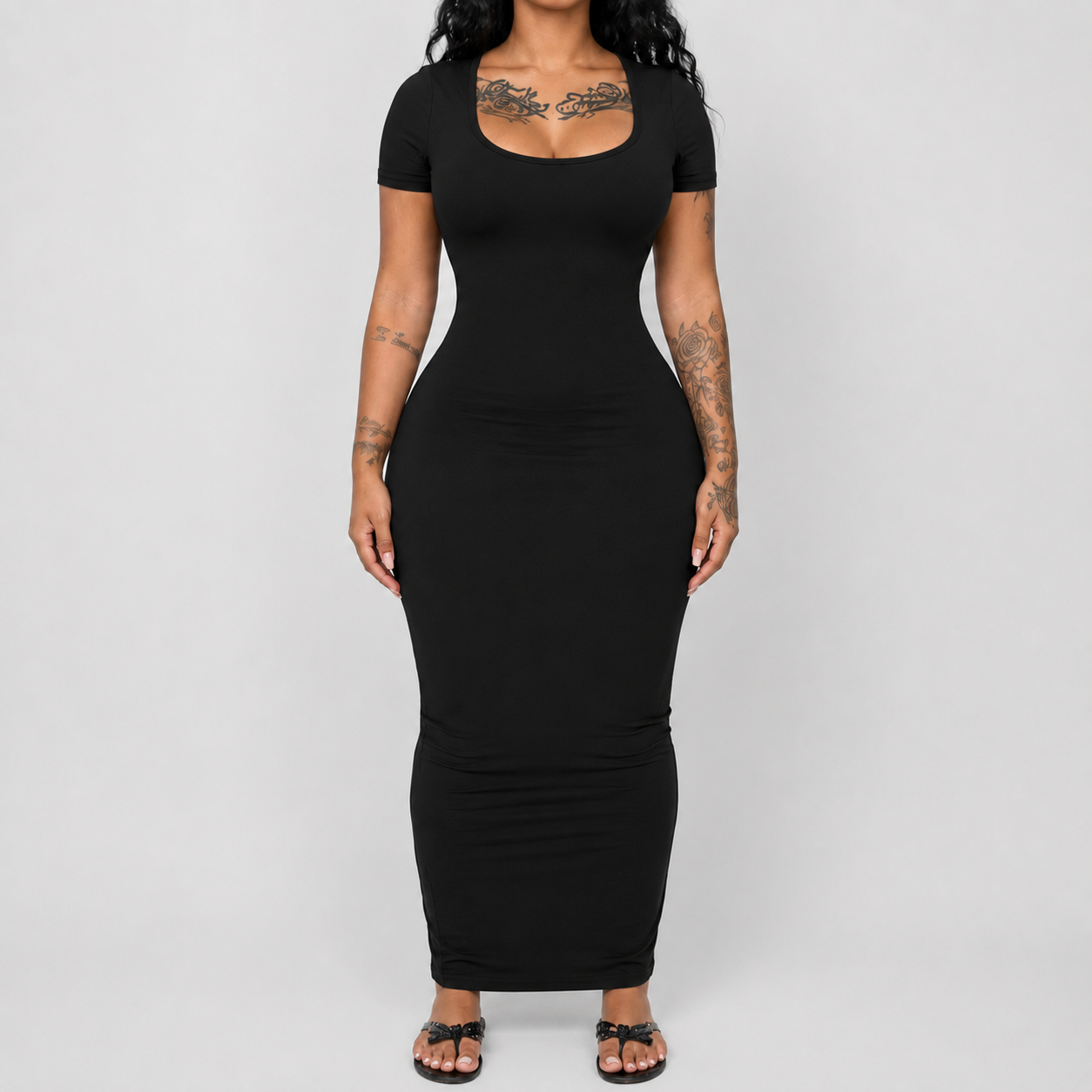 Casual Fitted Bodycon Short Sleeve Dress For Women