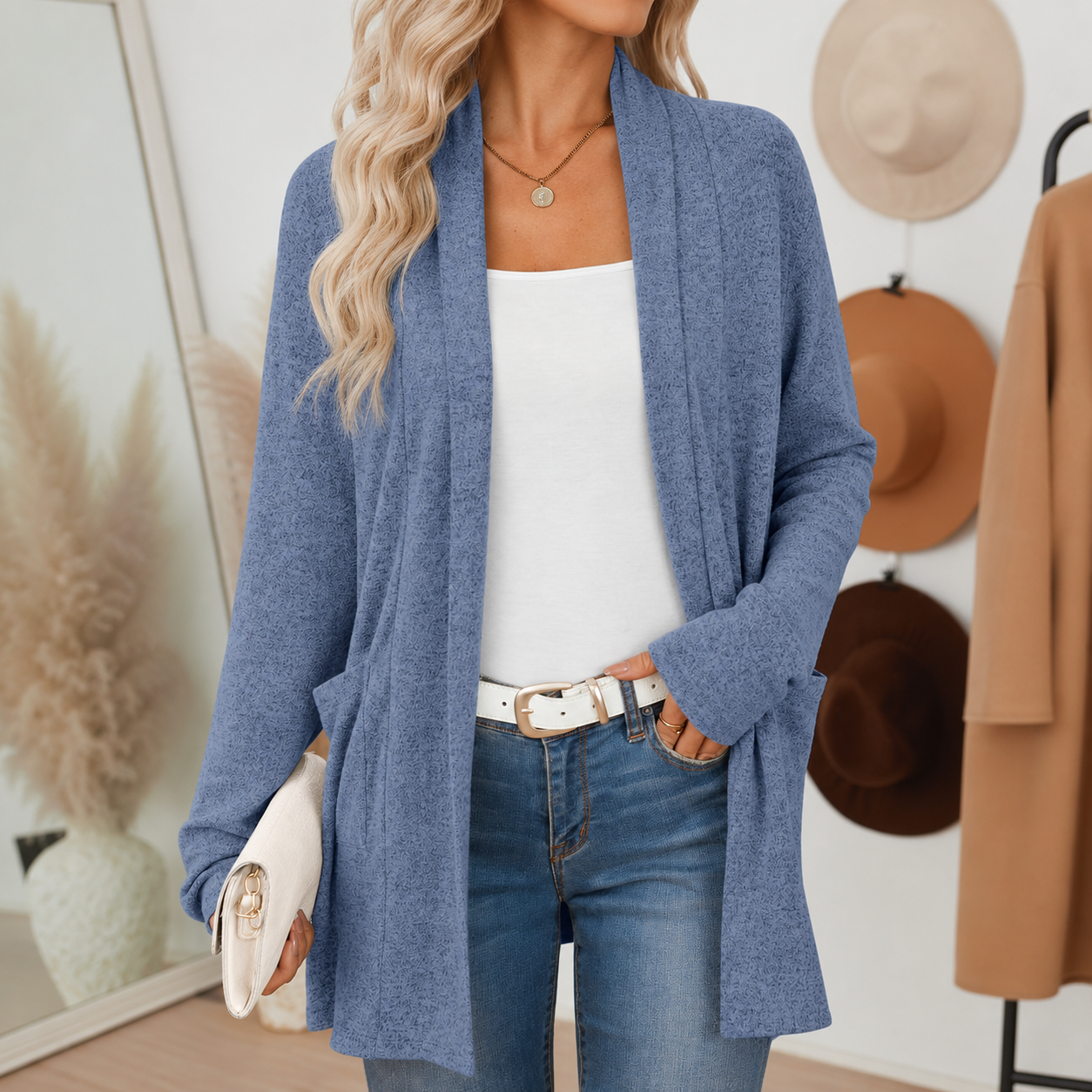 Casual Long Cardigan Lightweight Sweater For Women