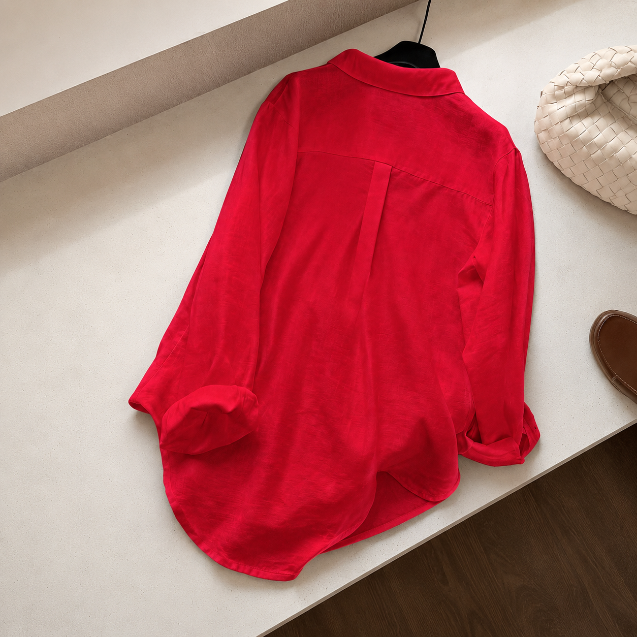 Casual Solid Front Shirt With Button For Women
