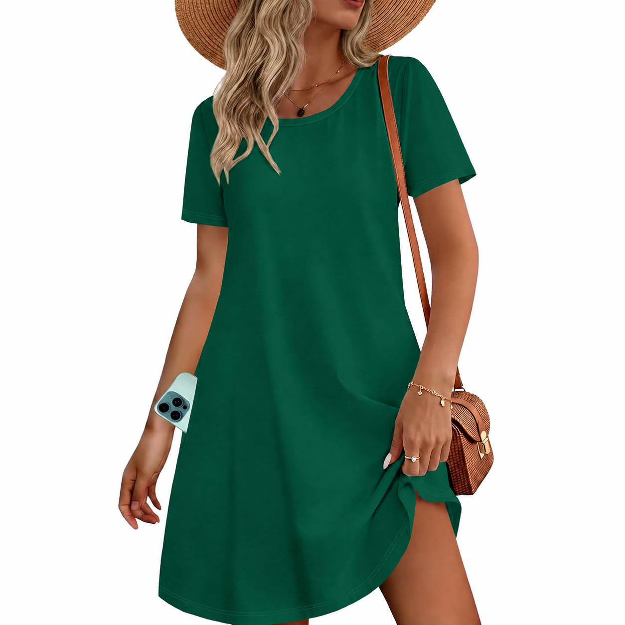 Casual Loose Short Sleeve Beach Dresses For Women